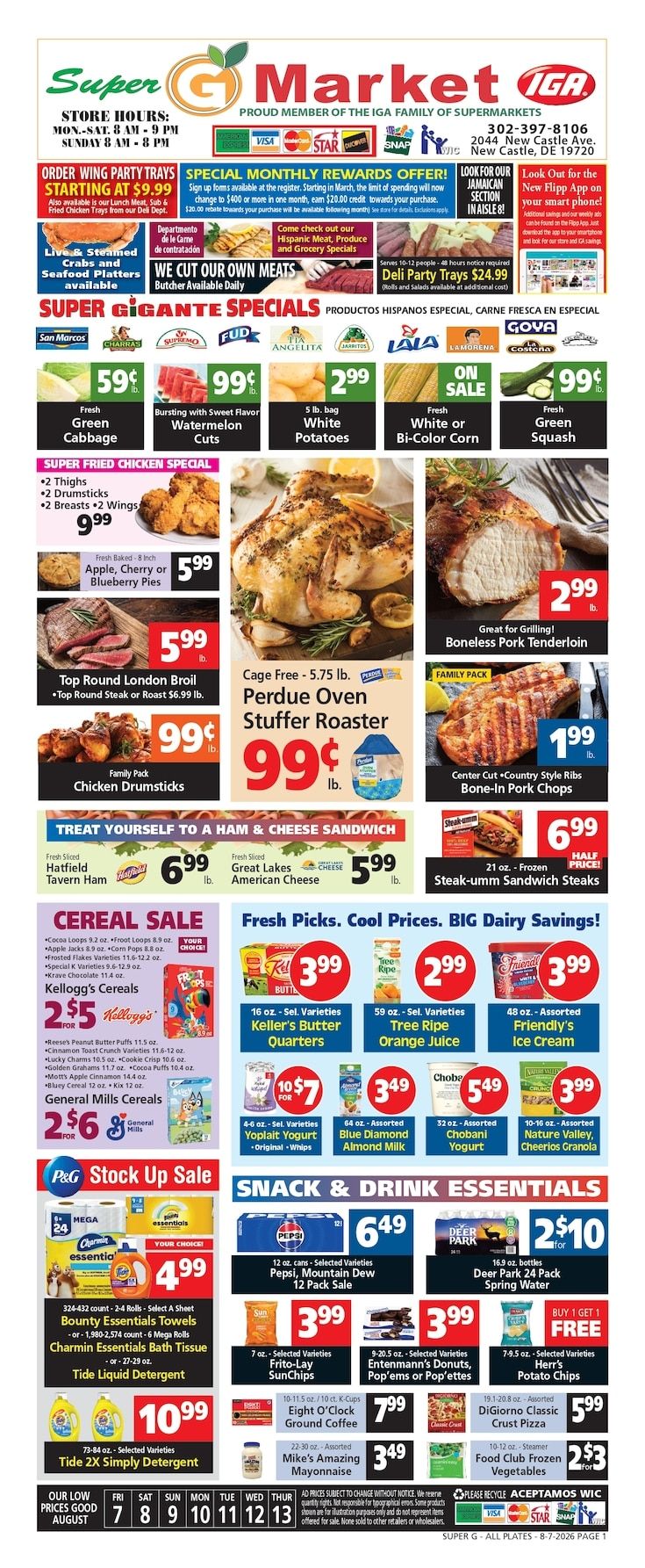 Super G Market IGA Weekly Ad August 7 - 13, 2026