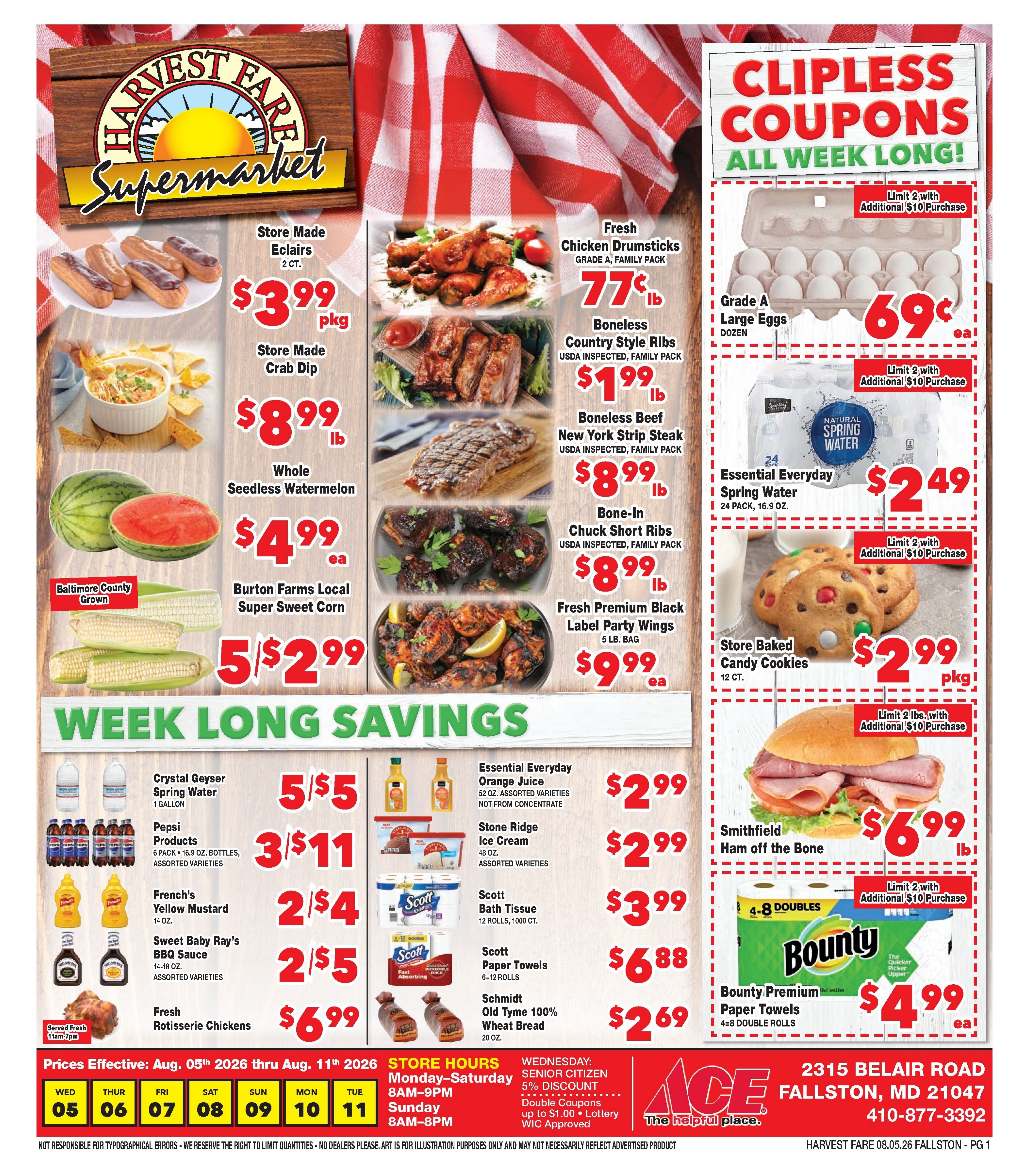 Harvest Fare (Fallston, MD) Weekly Ad August 5 - 11, 2026