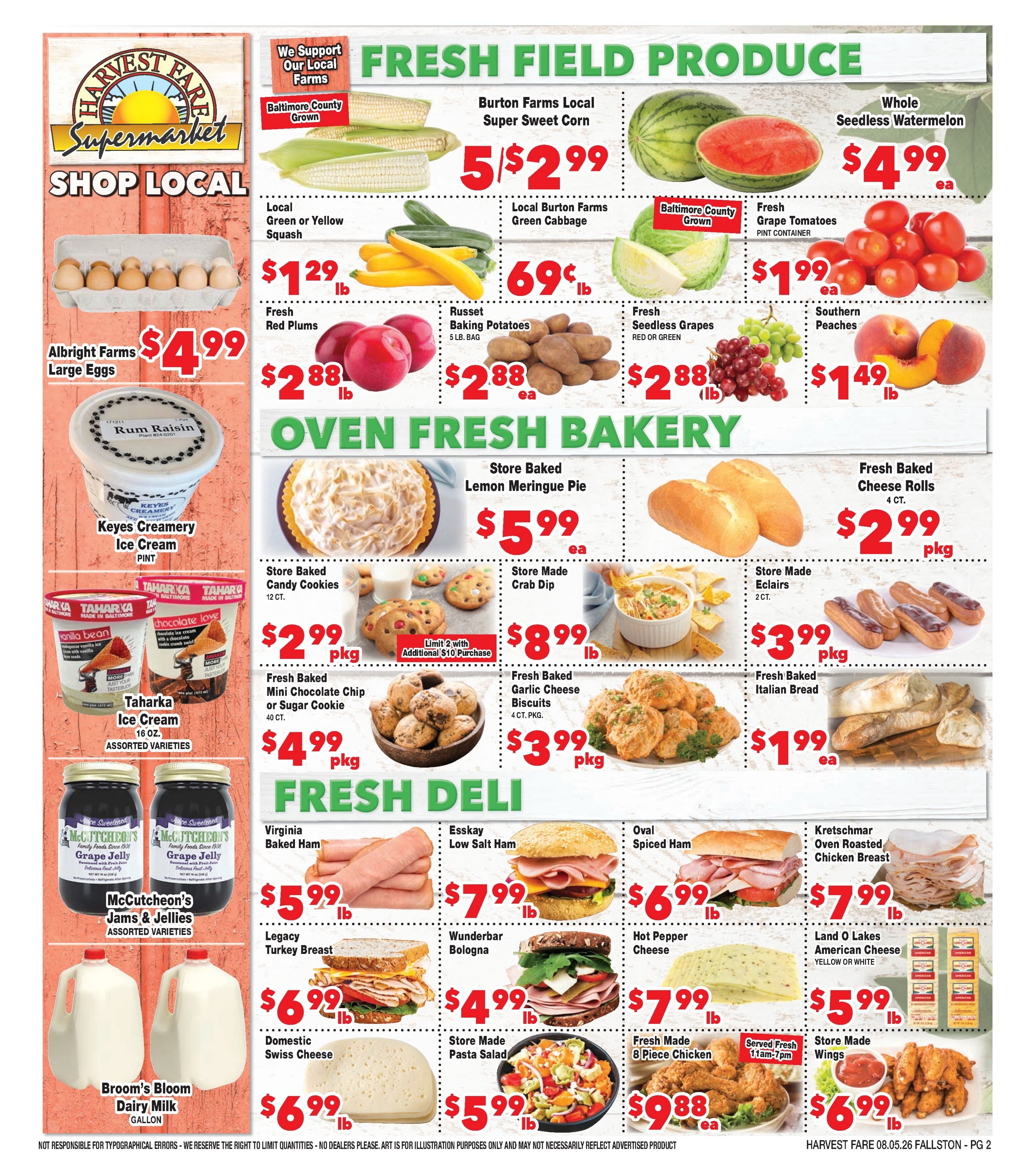 Harvest Fare (Fallston, MD) Weekly Ad August 5 - 11, 2026