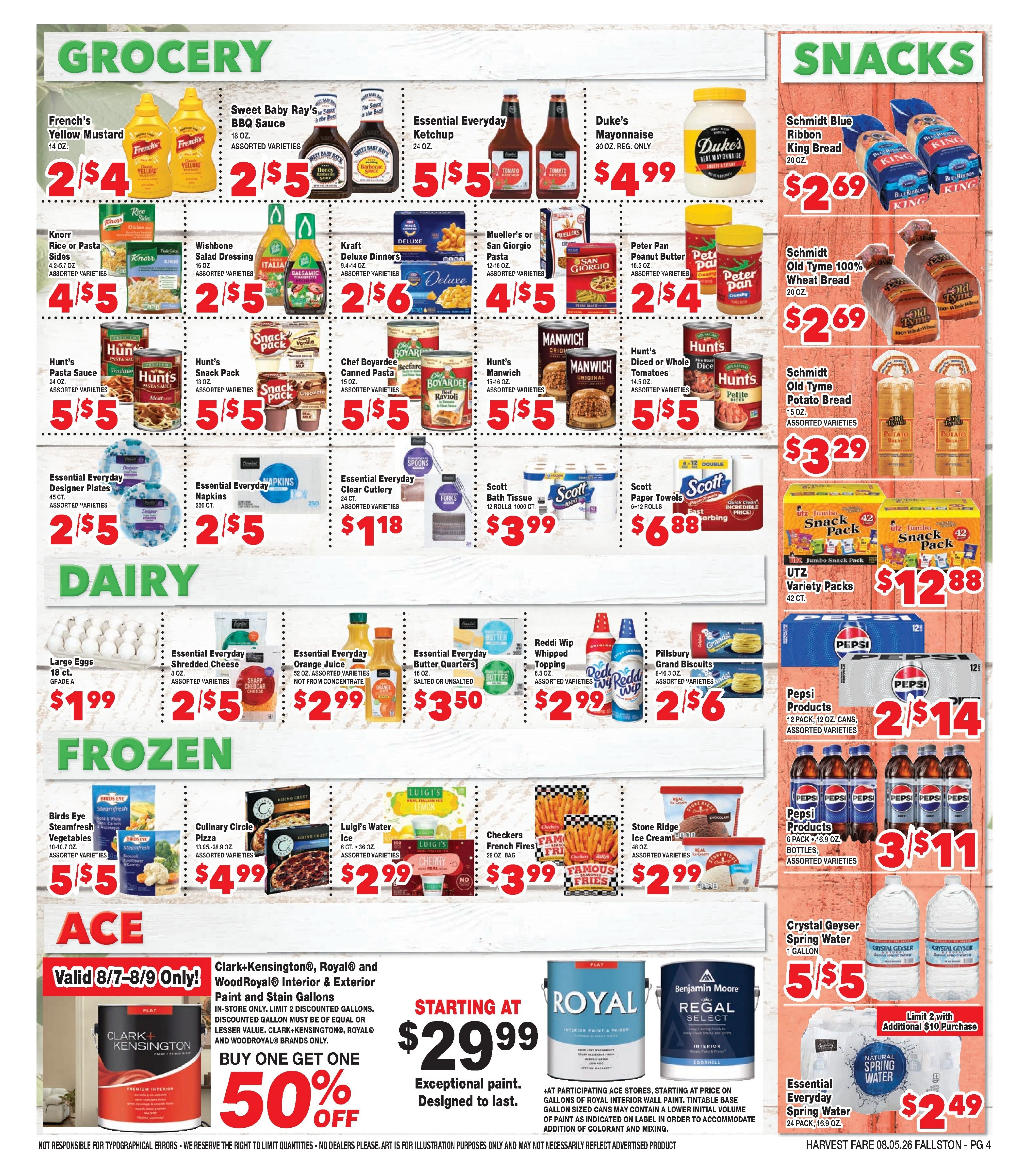 Harvest Fare (Fallston, MD) Weekly Ad August 5 - 11, 2026
