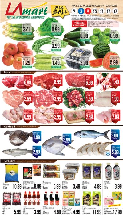 LA Mart Korean Weekly Ad August 7 - 13, 2026