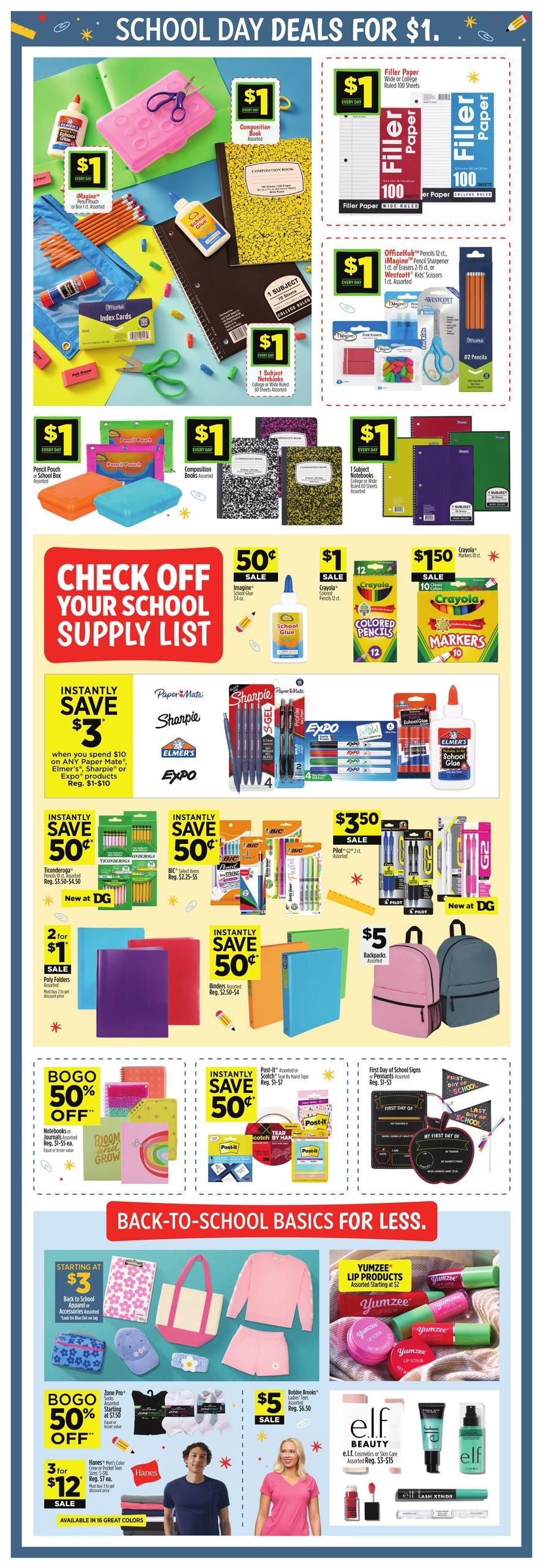 Dollar General (IL, IN, MI, MN, NY, PA) Weekly Ad August 9 - 15, 2026