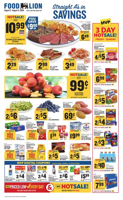 Food Lion (Goldvein Area, VA) Weekly Ad August 5 - 11, 2026