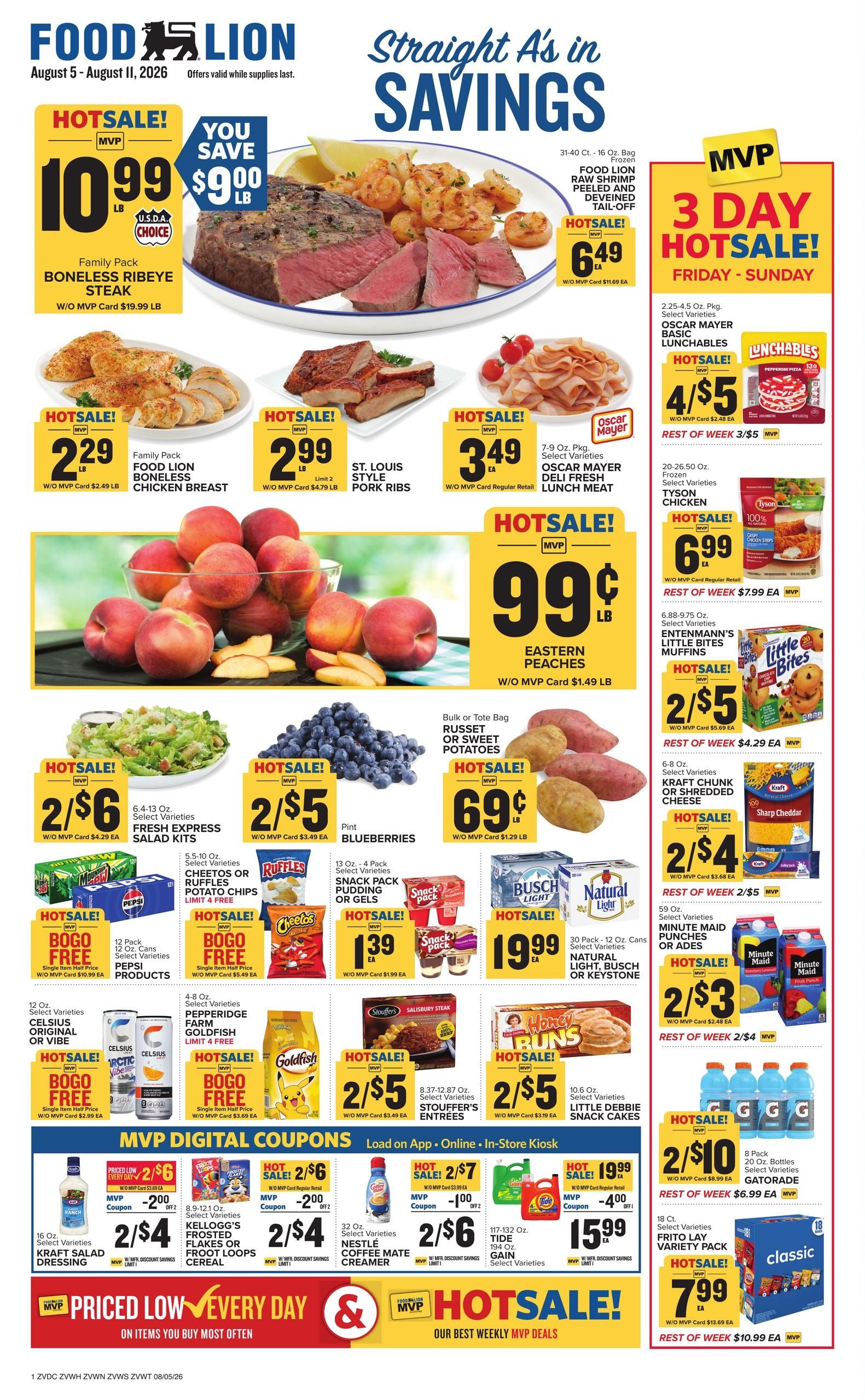 Food Lion (Goldvein Area, VA) Weekly Ad August 5 - 11, 2026