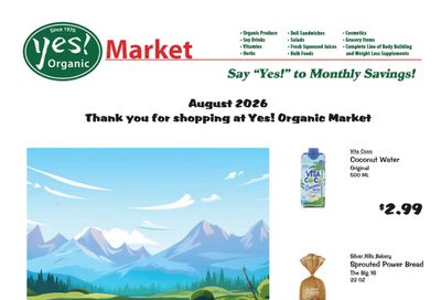 Yes! Organic Market Monthly Sales Weekly Ad August 1 - September 1, 2026