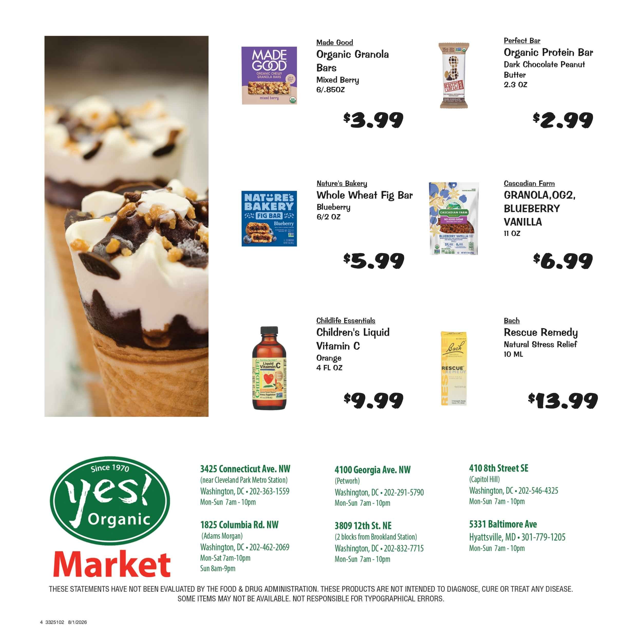 Yes! Organic Market Monthly Sales Weekly Ad August 1 - September 1, 2026