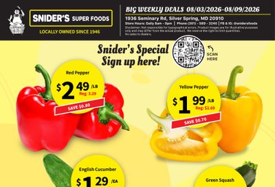 Snider's Super Foods Weekly Ad August 3 - 9, 2026