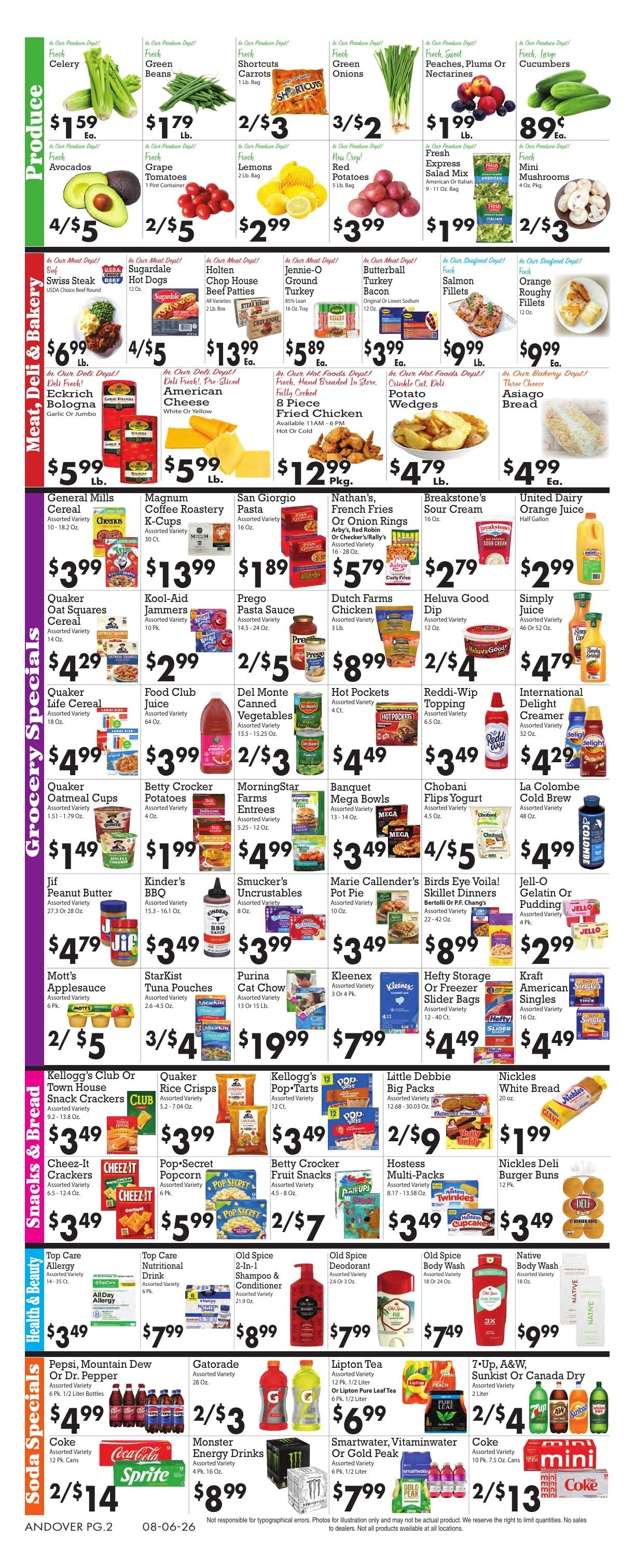 Sparkle Market (Andover, OH) Weekly Ad August 6 - 12, 2026