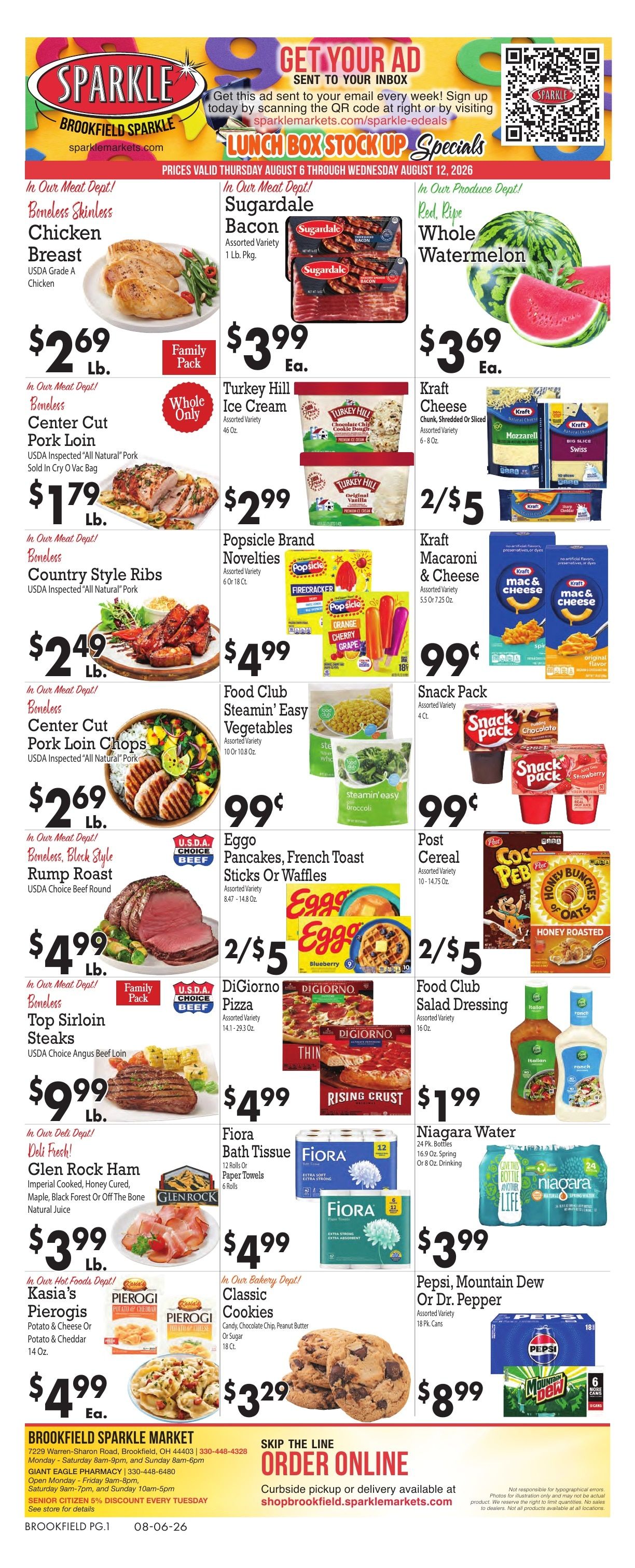 Sparkle Market (Brookfield, OH) Weekly Ad August 6 - 12, 2026
