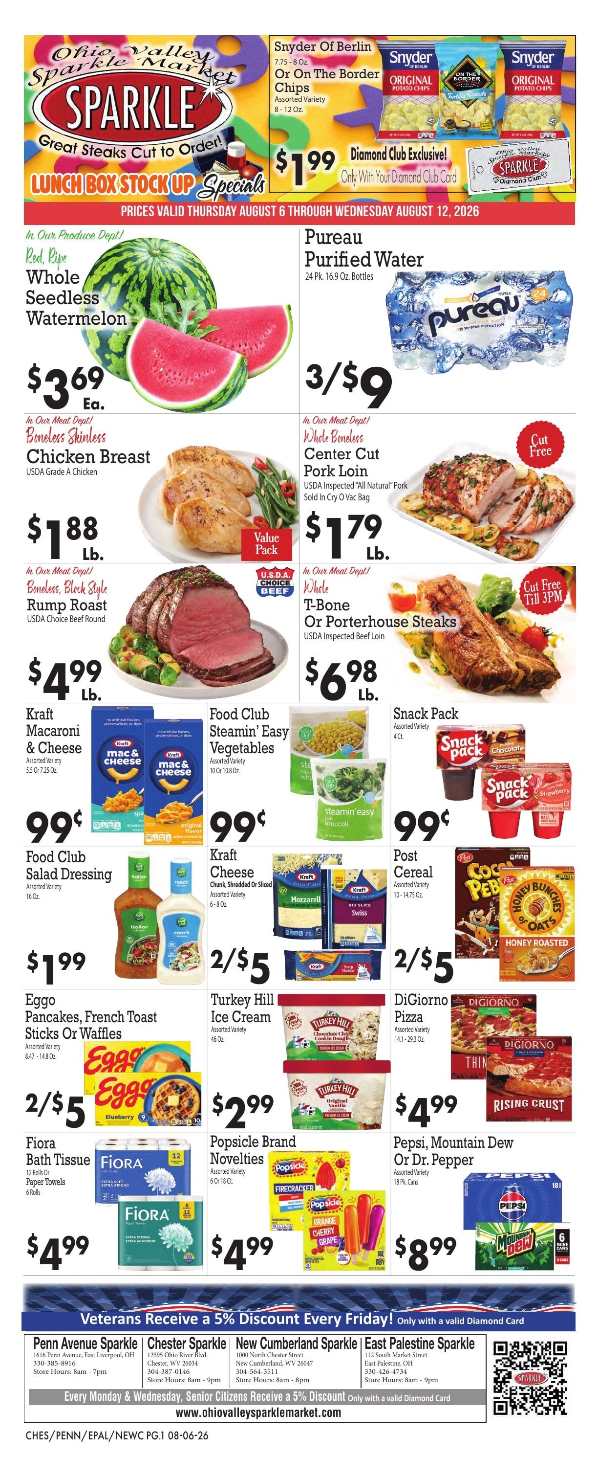 Sparkle Market (Ohio, West Virginia) Weekly Ad August 6 - 12, 2026