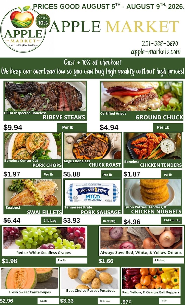 Apple Market Weekly Ad August 5 - 9, 2026