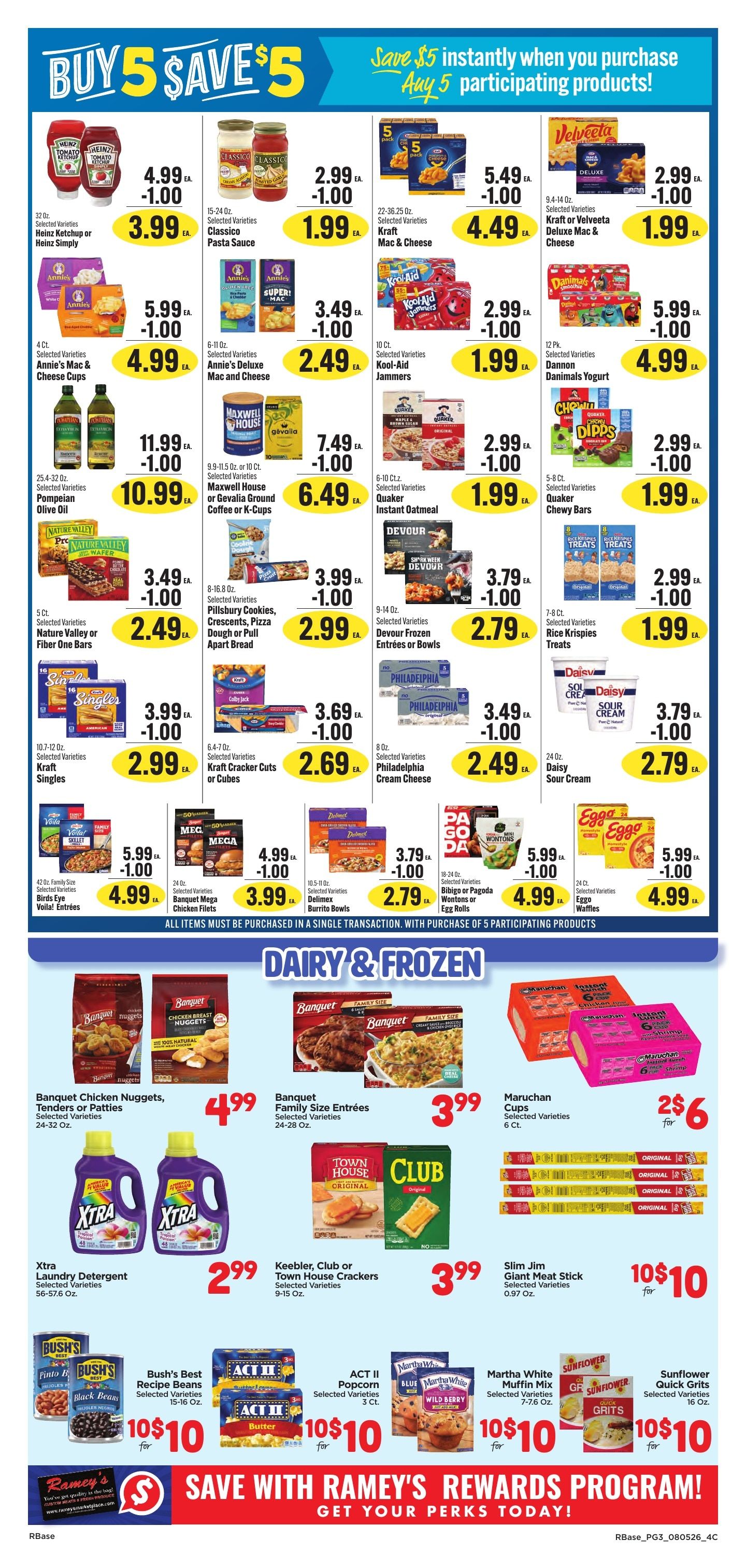 Ramey's Marketplace Weekly Ad August 5 - 11, 2026