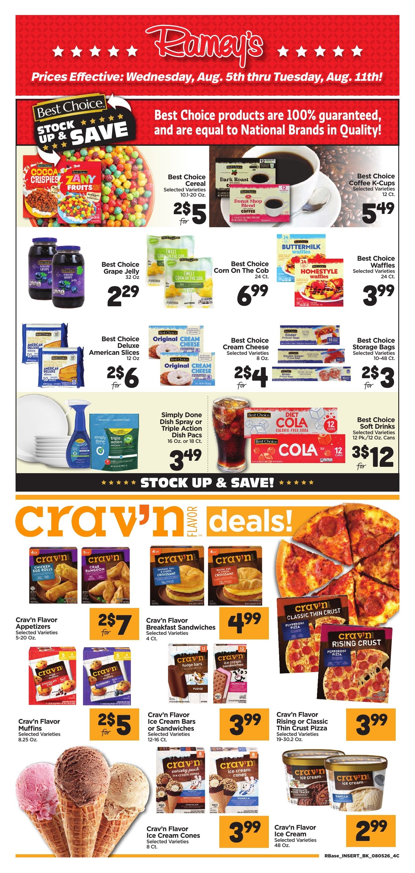 Ramey's Marketplace Weekly Ad August 5 - 11, 2026