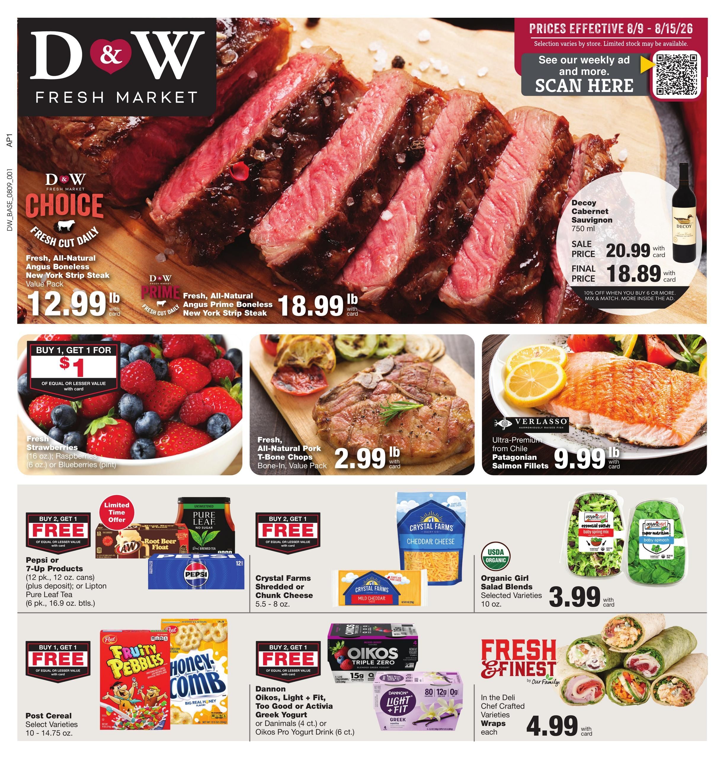 D&W Fresh Market Weekly Ad August 9 - 15, 2026