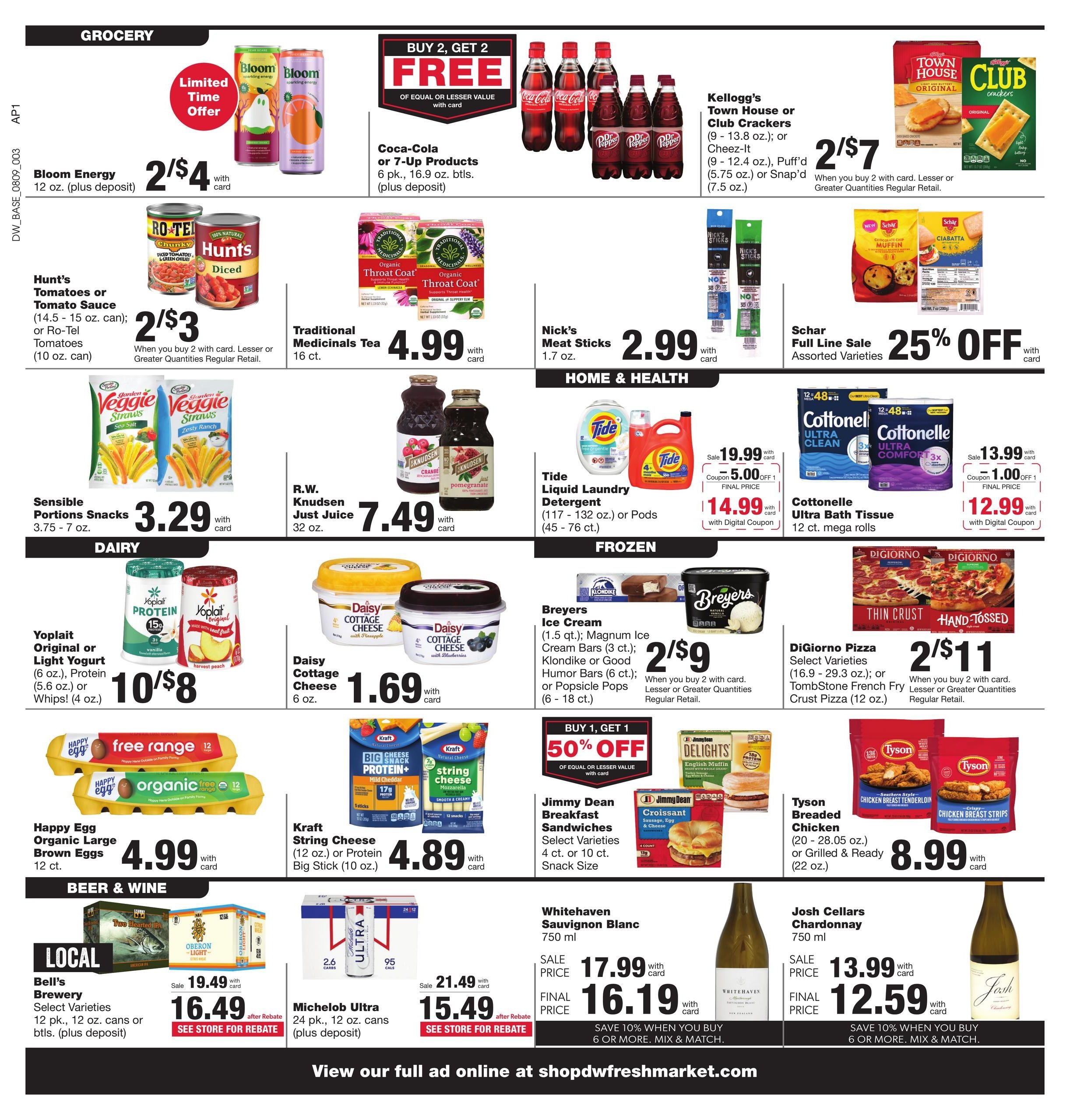 D&W Fresh Market Weekly Ad August 9 - 15, 2026