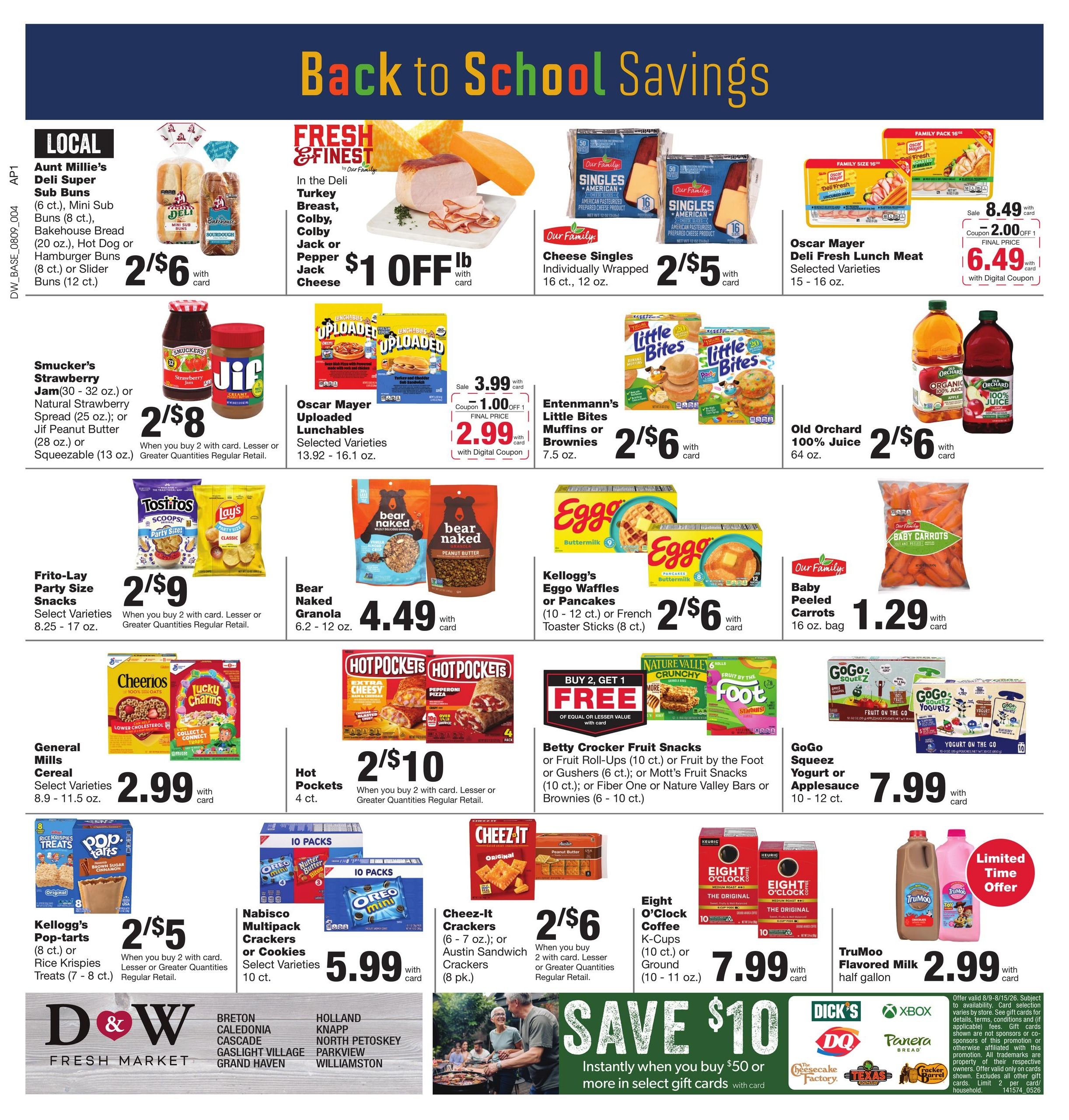 D&W Fresh Market Weekly Ad August 9 - 15, 2026