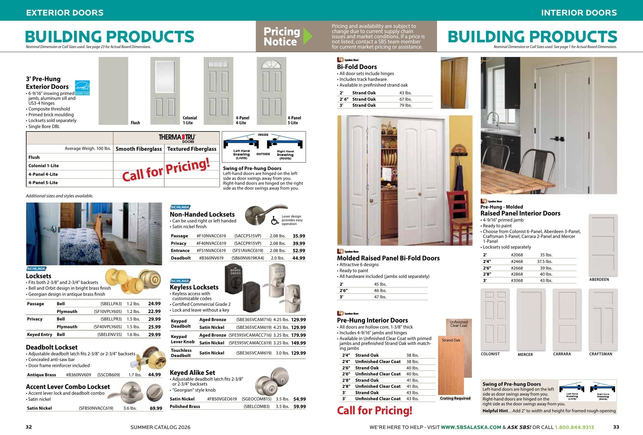 Spenard Builders Supply Summer Catalog Weekly Ad April 1 - September 30, 2026