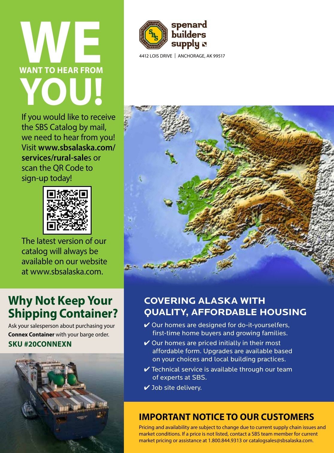 Spenard Builders Supply Summer Catalog Weekly Ad April 1 - September 30, 2026
