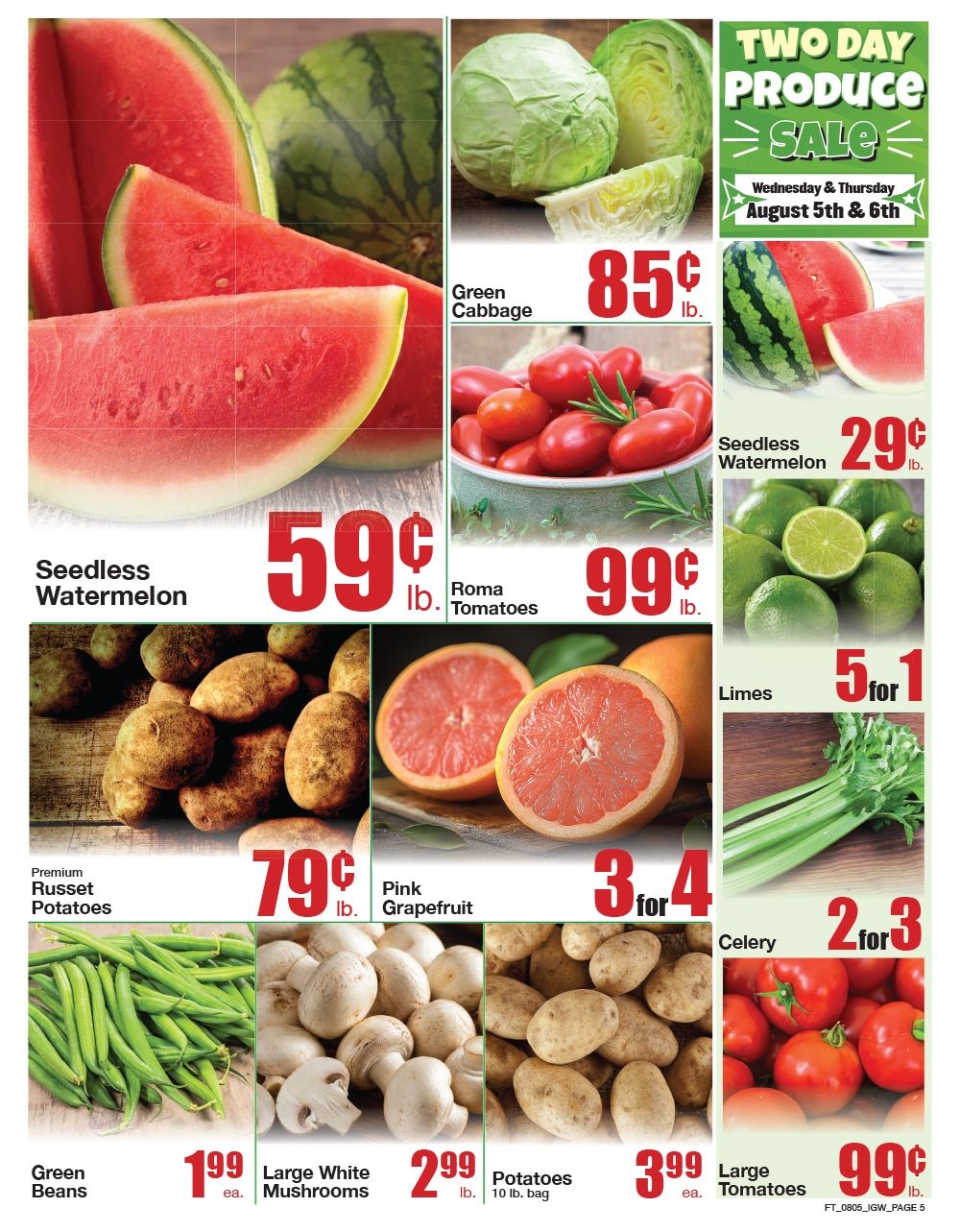 Food Town IGA Weekly Ad August 5 - 11, 2026