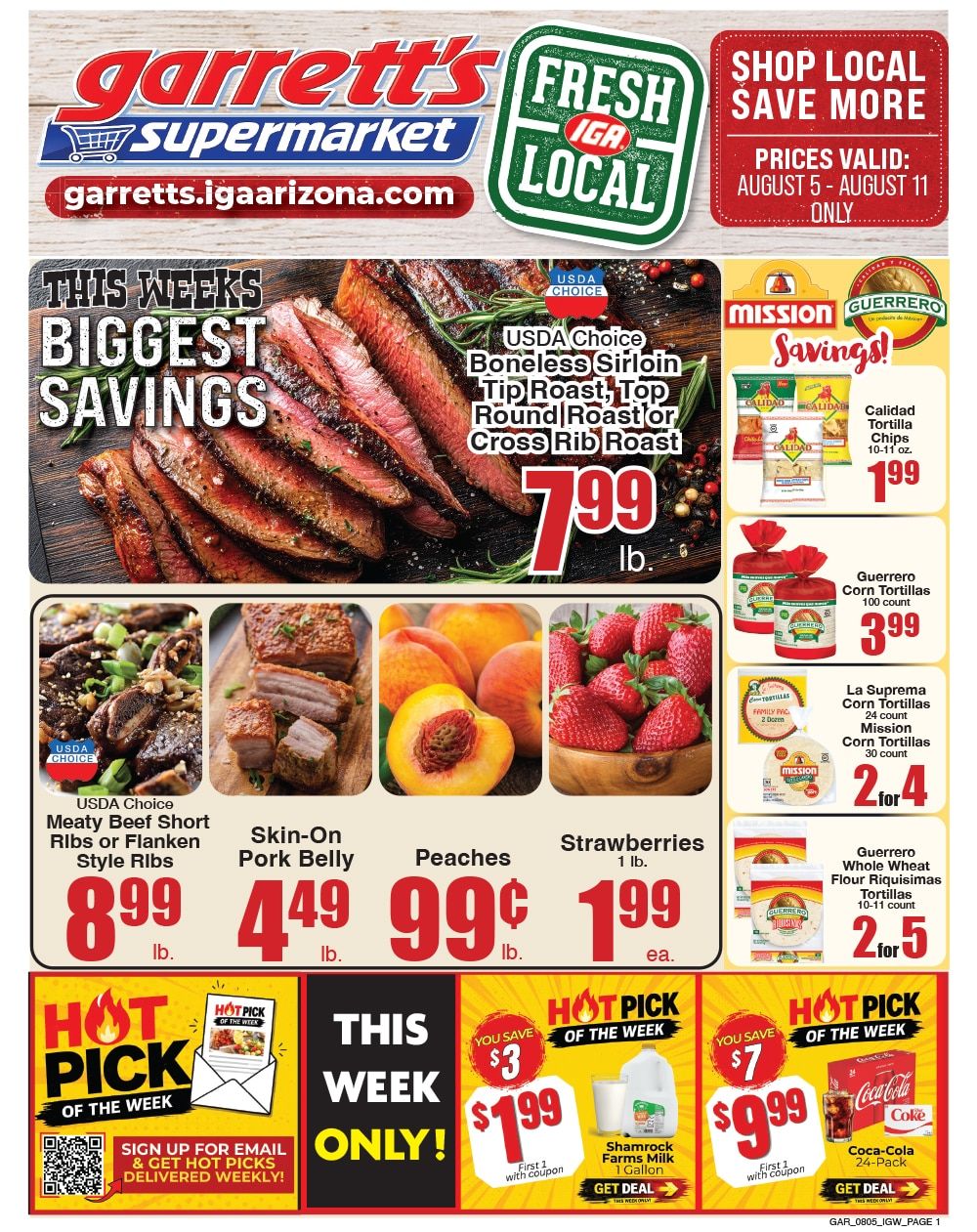 Garrett's IGA Weekly Ad August 5 - 11, 2026