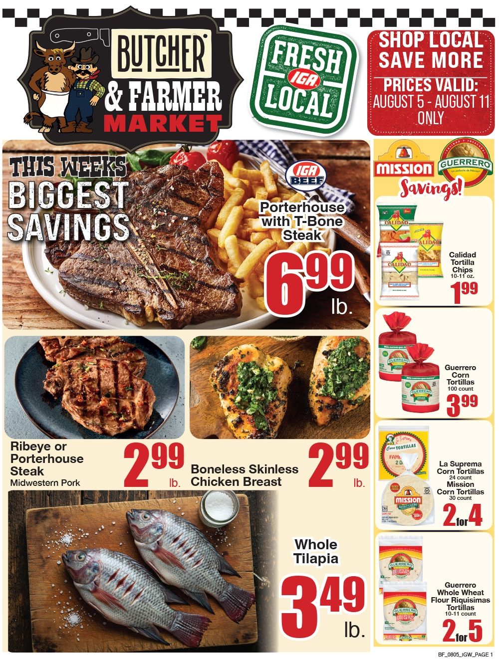 Butcher & Farmer Market Weekly Ad August 5 - 11, 2026