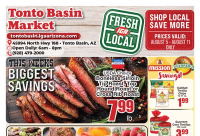 Tonto Basin Market Weekly Ad August 5 - 11, 2026