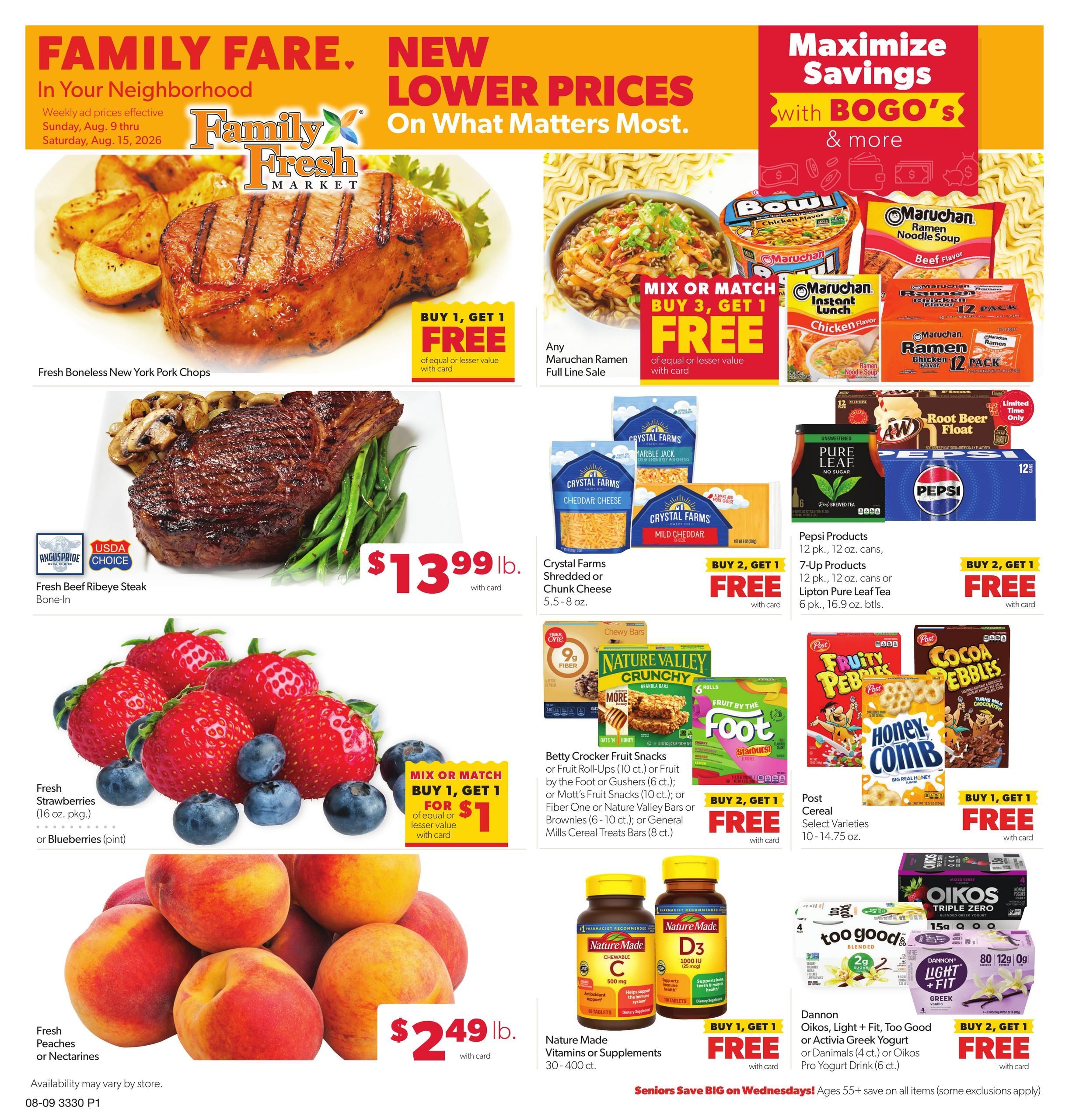 Family Fare (MN, WI) Weekly Ad August 9 - 15, 2026
