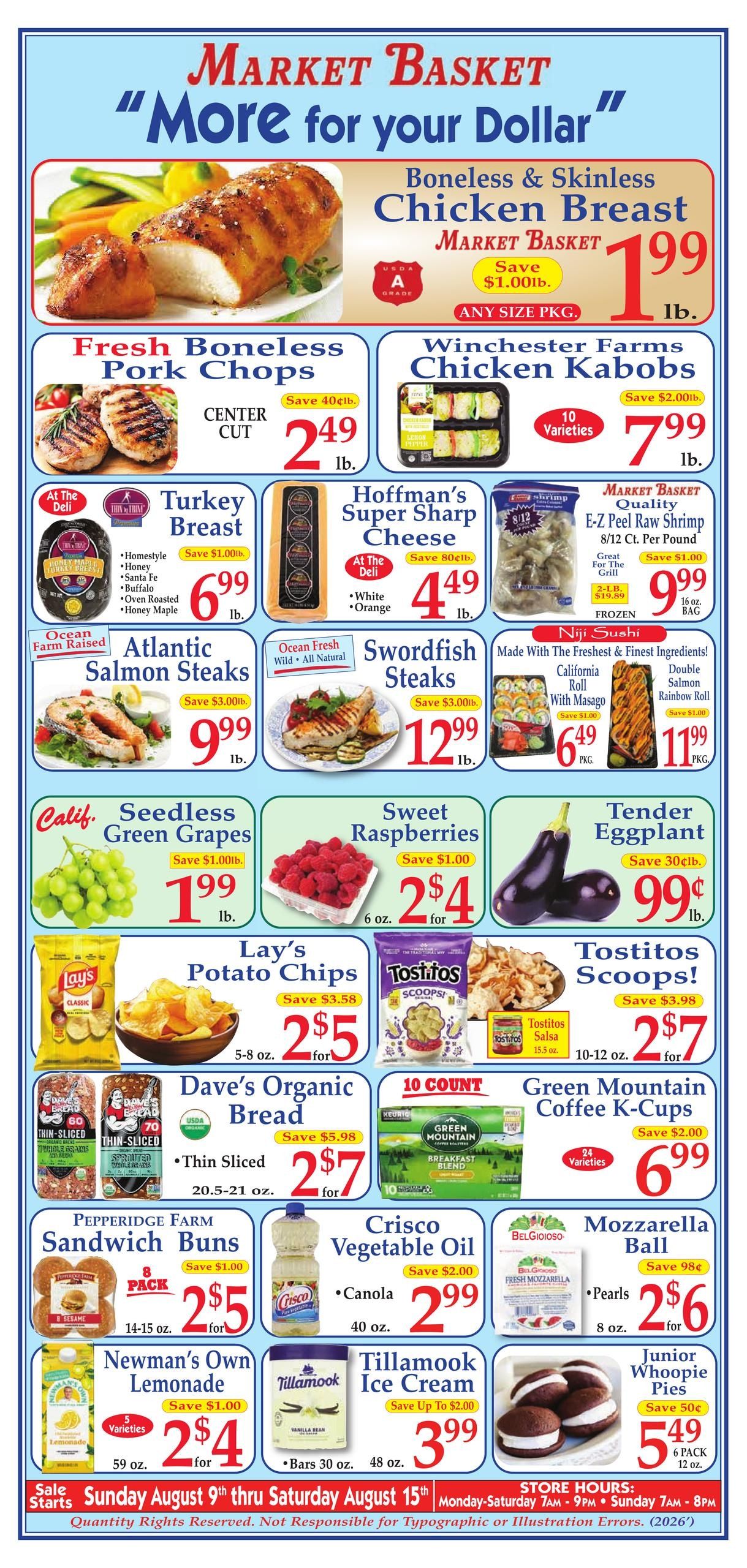 Market Basket Weekly Ad August 9 - 15, 2026