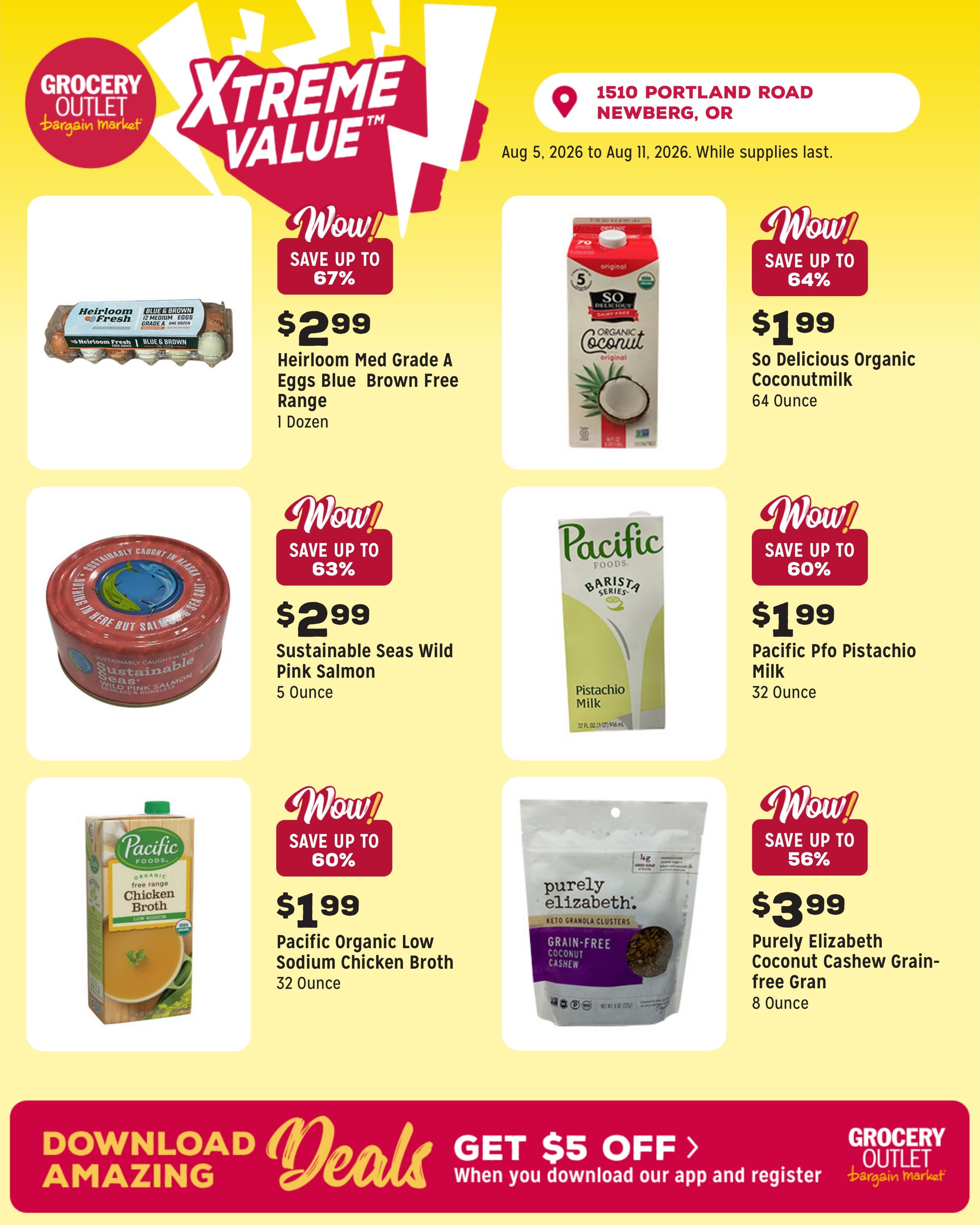 Grocery Outlet (Dundee Area, OR) Weekly Ad August 5 - 11, 2026