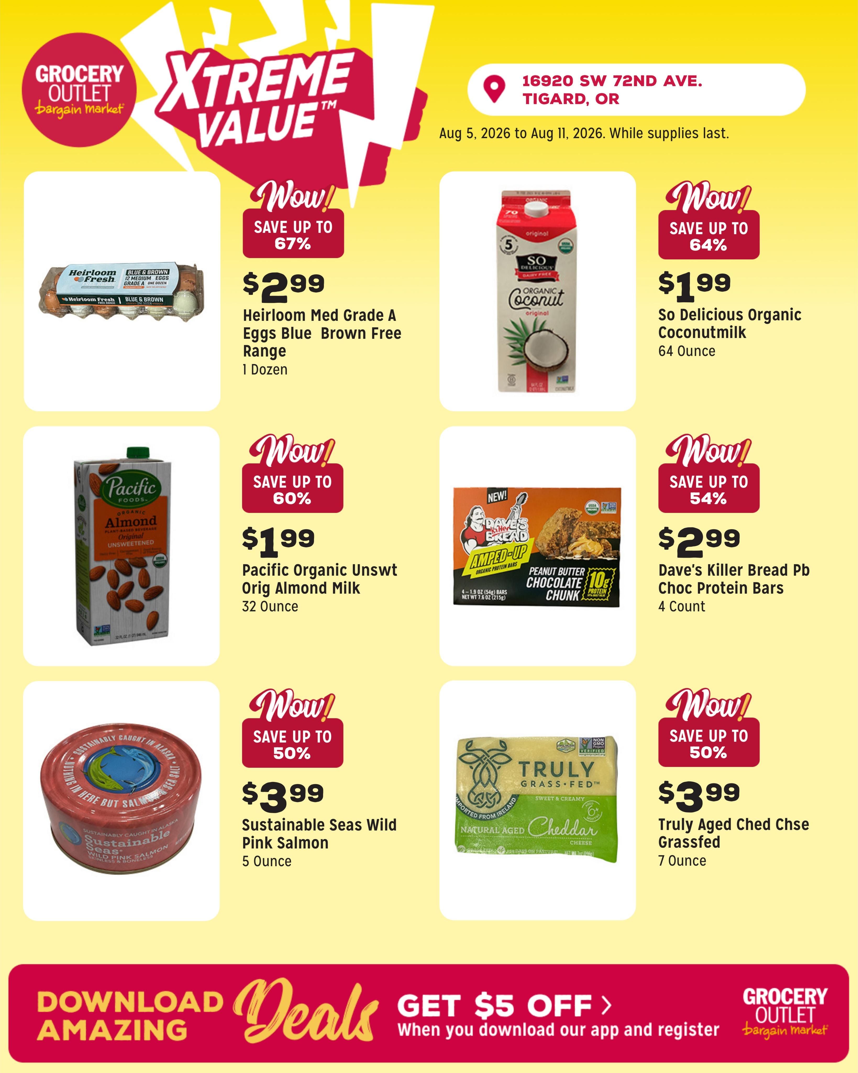 Grocery Outlet (Lake Oswego Area, OR) Weekly Ad August 5 - 11, 2026