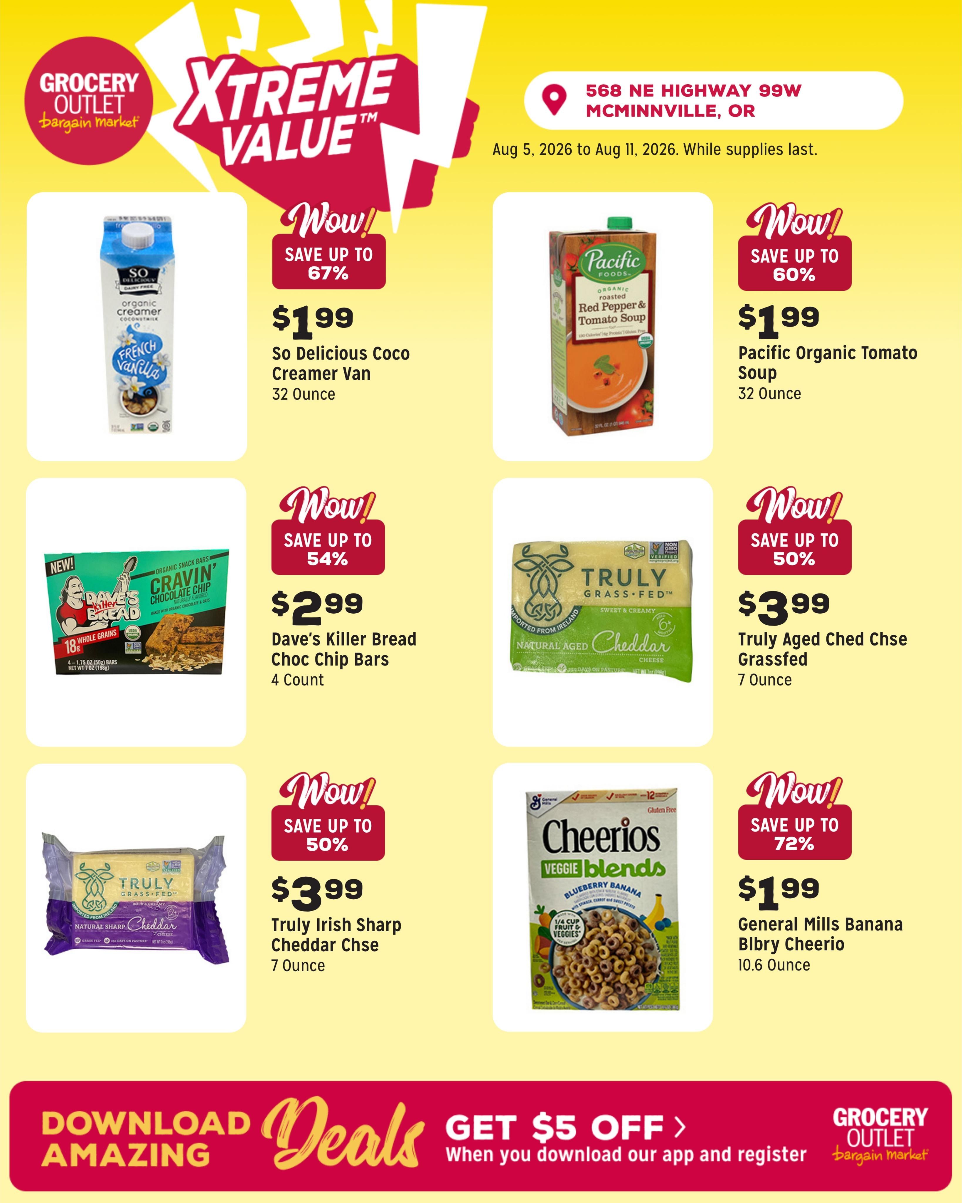 Grocery Outlet (Yamhill Area, OR) Weekly Ad August 5 - 11, 2026