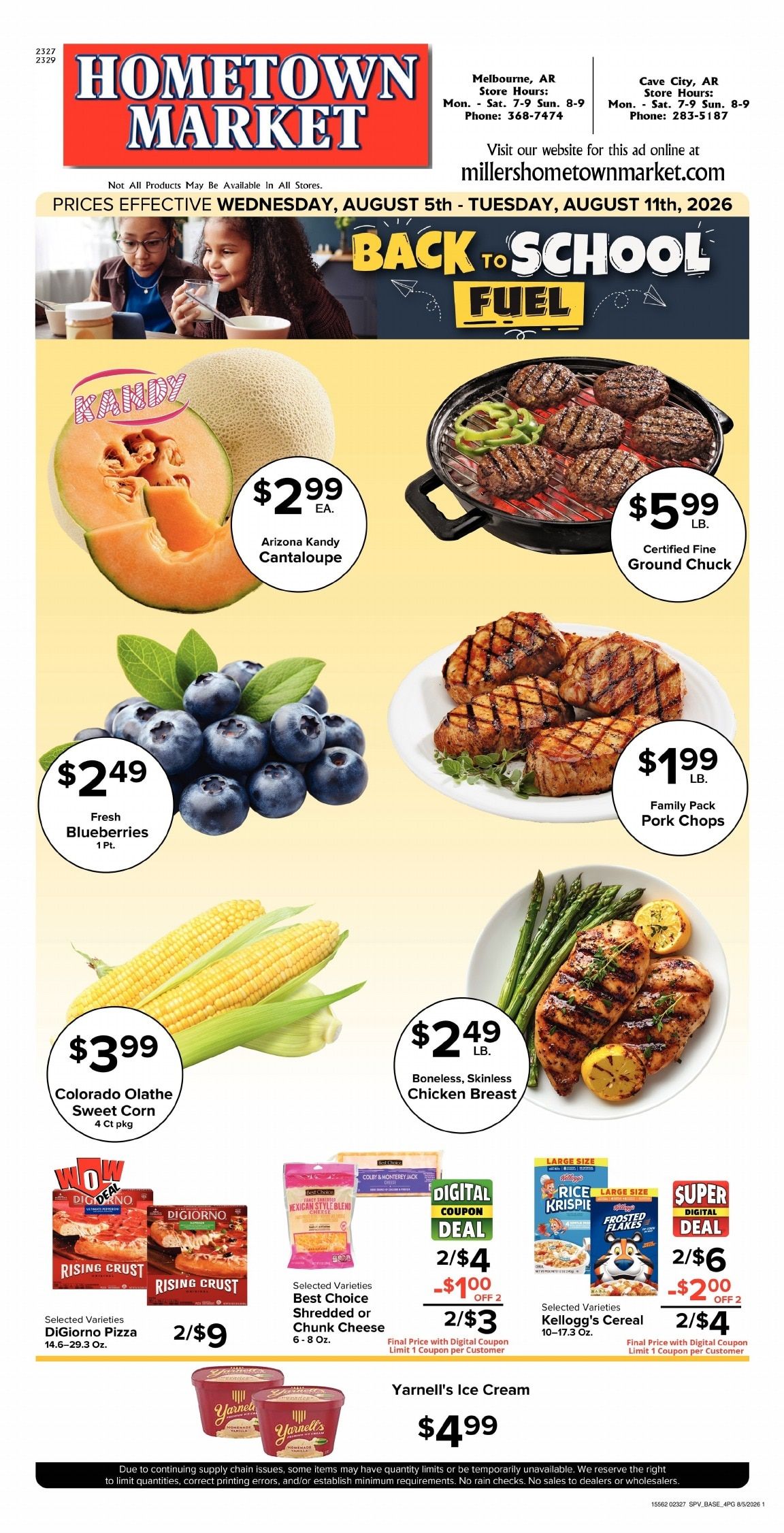 Miller's Hometown Market Weekly Ad August 5 - 11, 2026
