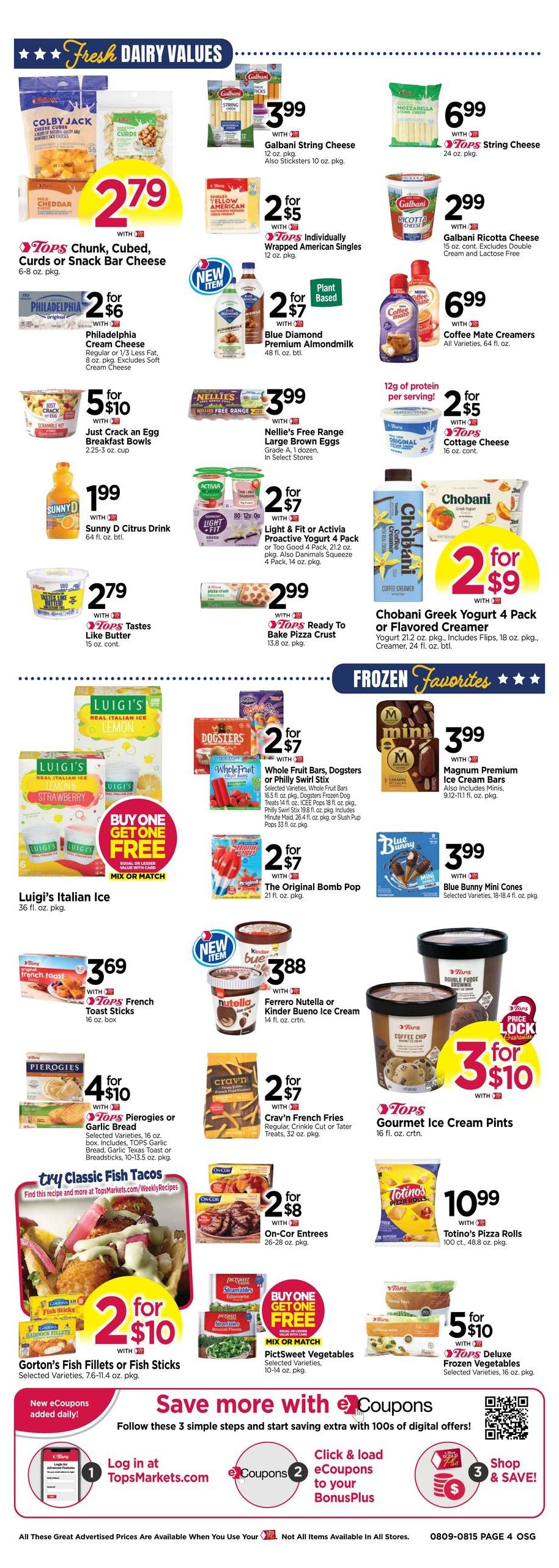 Tops Friendly Markets Weekly Ad August 9 - 15, 2026
