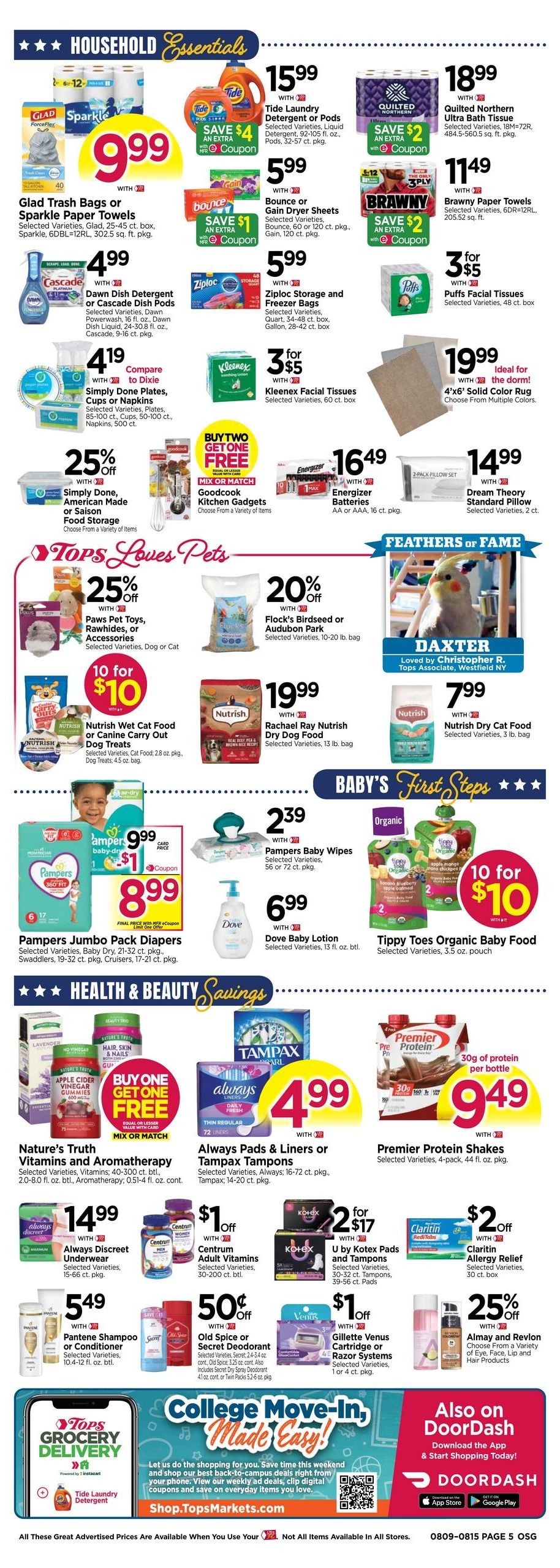 Tops Friendly Markets Weekly Ad August 9 - 15, 2026