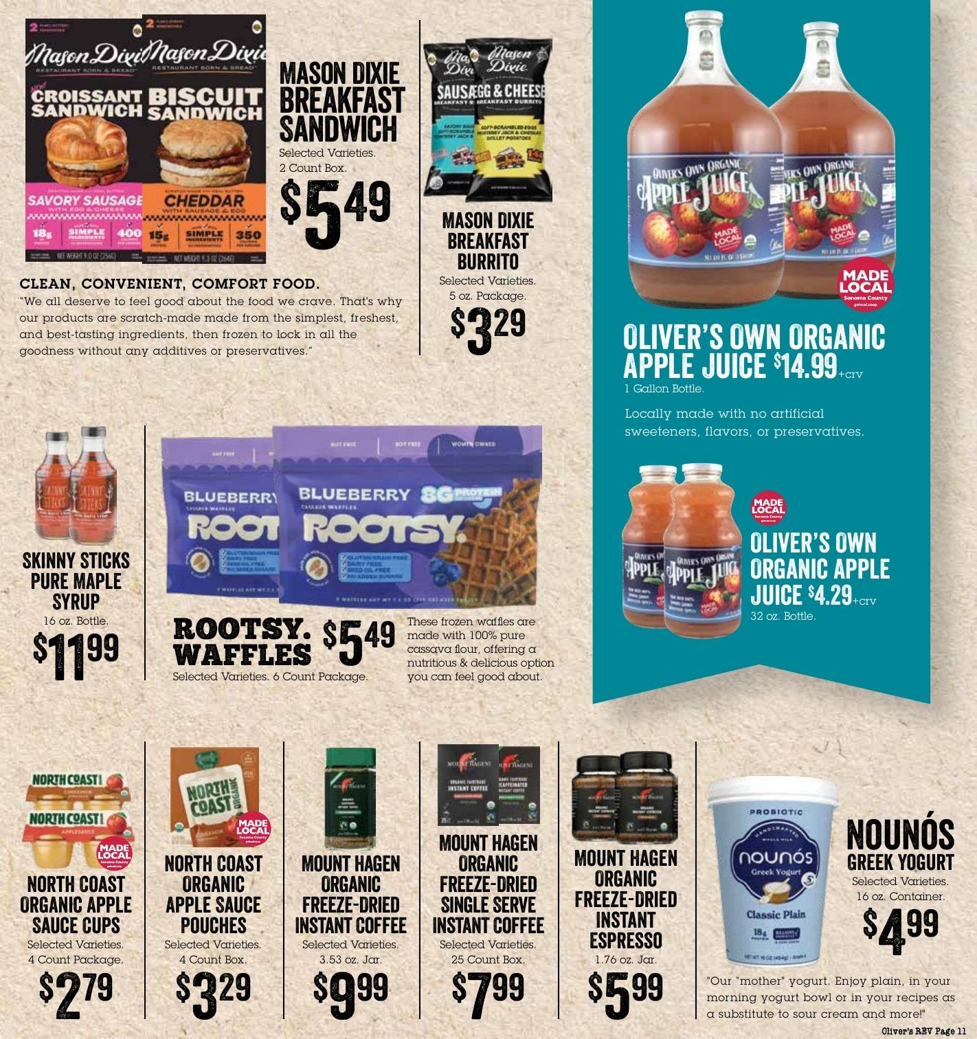 Oliver's Market Real Everyday Values Weekly Ad July 3 - October 1, 2026