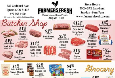 Farmers Fresh Market Weekly Ad August 5 - 11, 2026