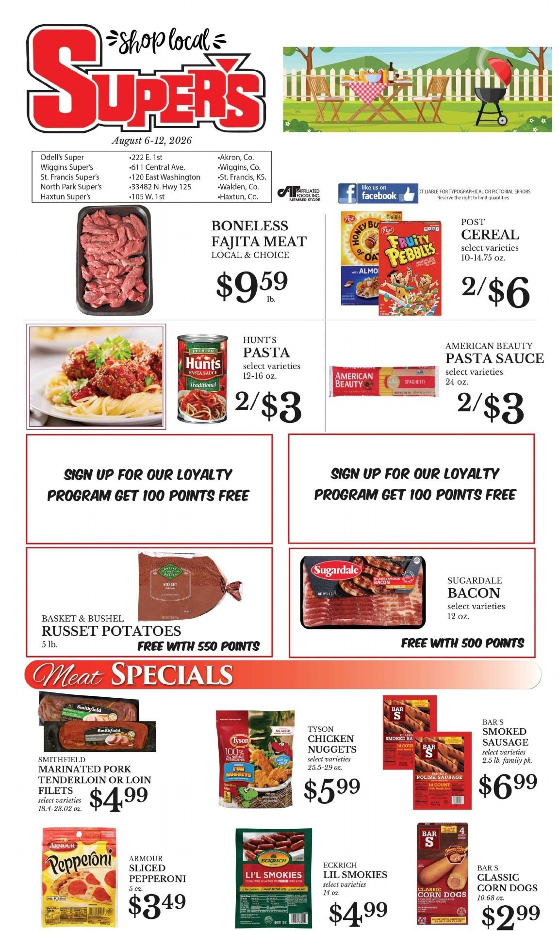 Odell's Super's Weekly Ad August 6 - 12, 2026
