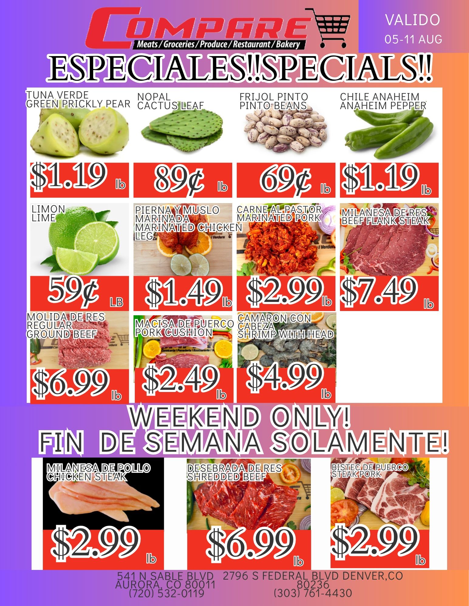 Super Carniceria Compare Weekly Ad August 5 - 11, 2026