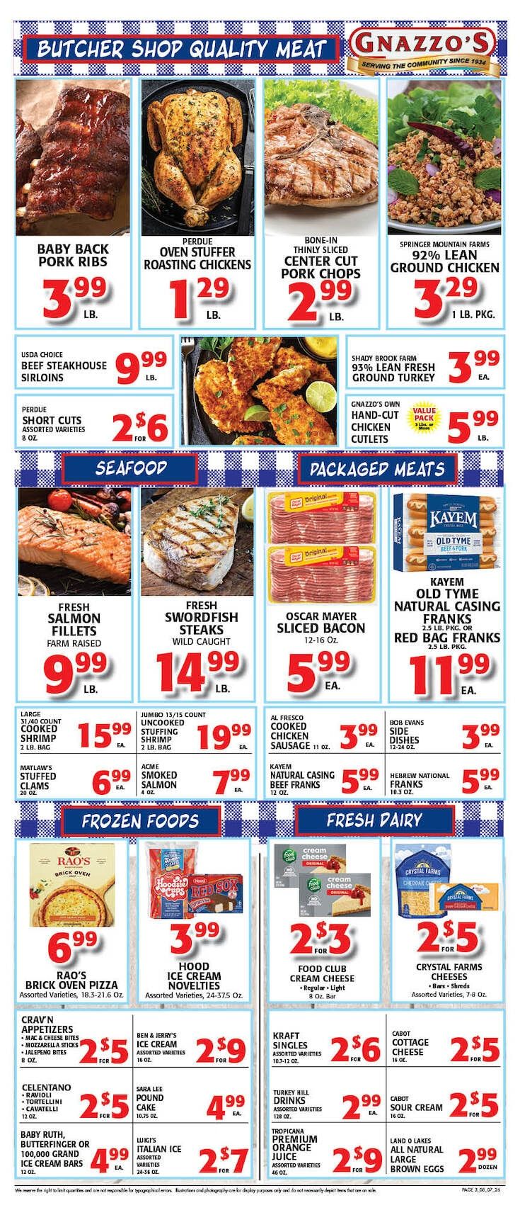 Gnazzo's Food Center Weekly Ad August 7 - 13, 2026