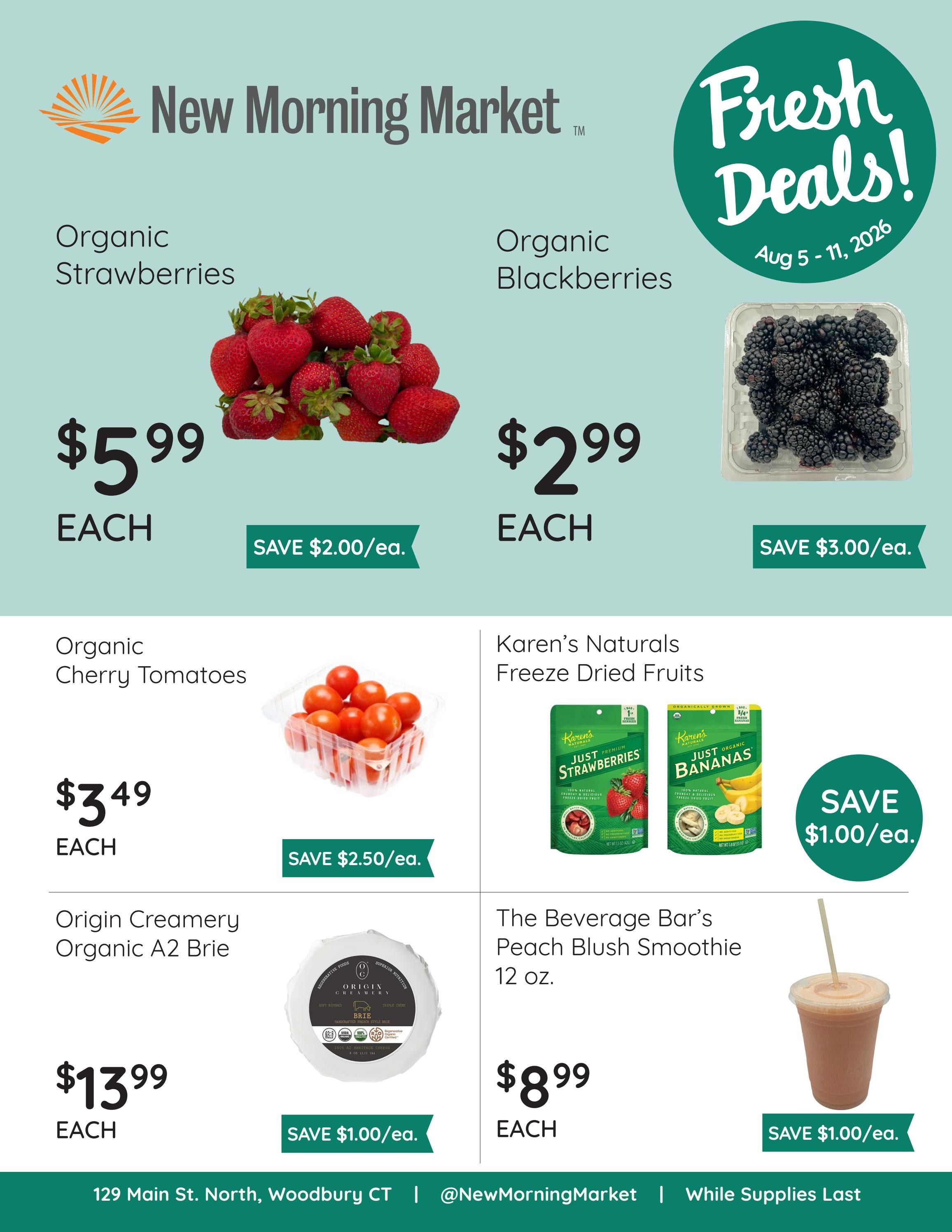 New Morning Market Monthly Sales Weekly Ad August 5 - 18, 2026