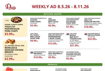 Doris Italian Market Weekly Ad August 5 - 11, 2026