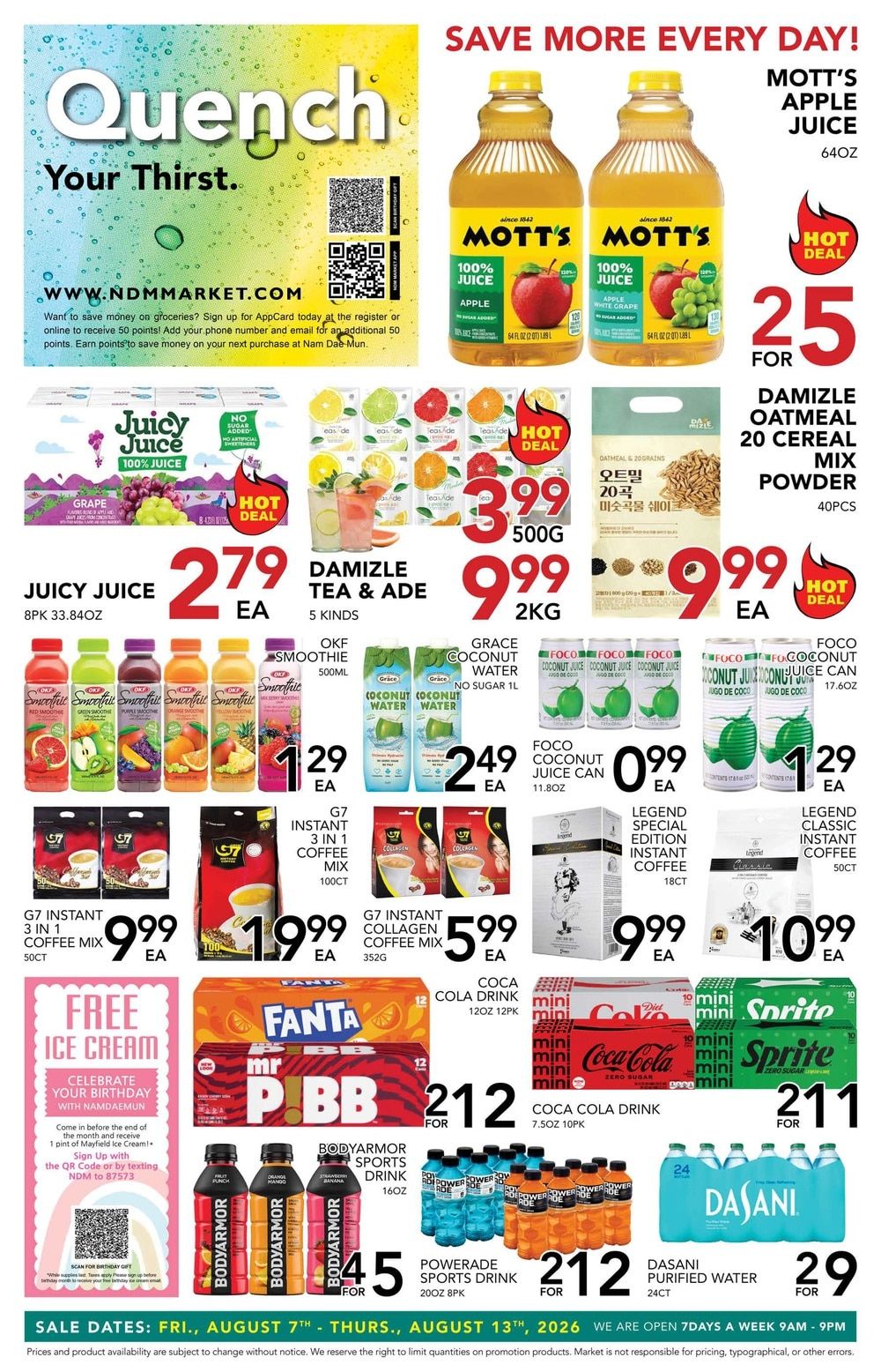 NDM Market (Georgia) Weekly Ad August 7 - 13, 2026