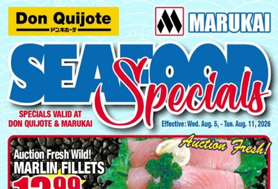 Don Quijote Hawaii Seafood Weekly Ad August 5 - 11, 2026