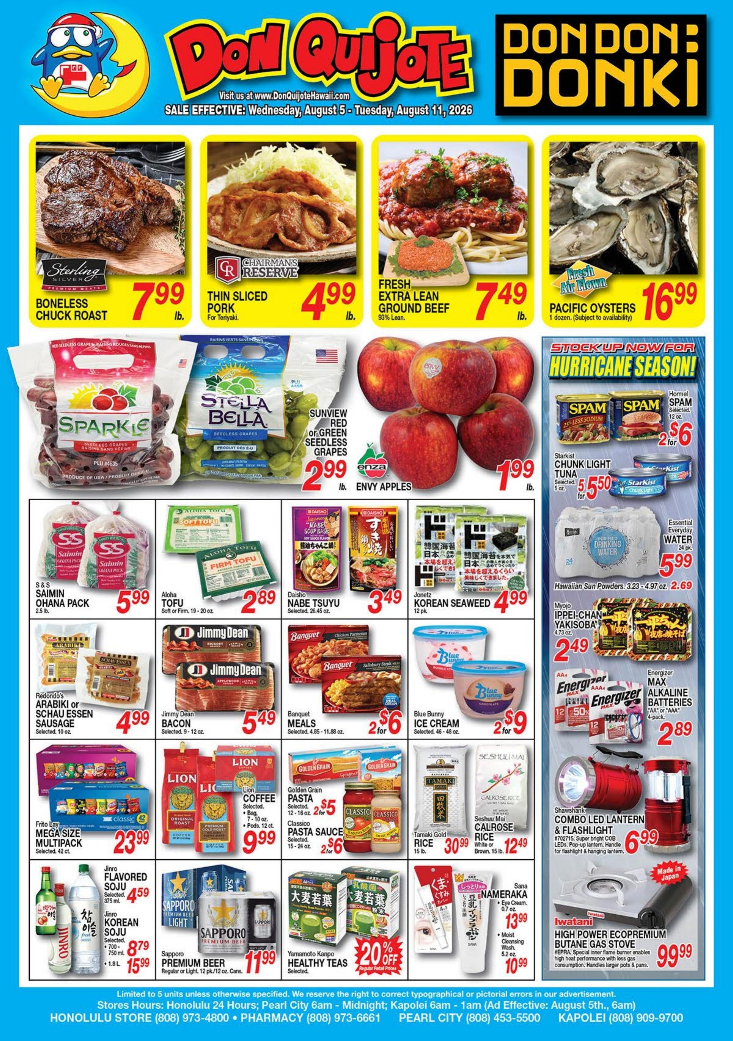 Don Quijote Hawaii Weekly Ad August 5 - 11, 2026