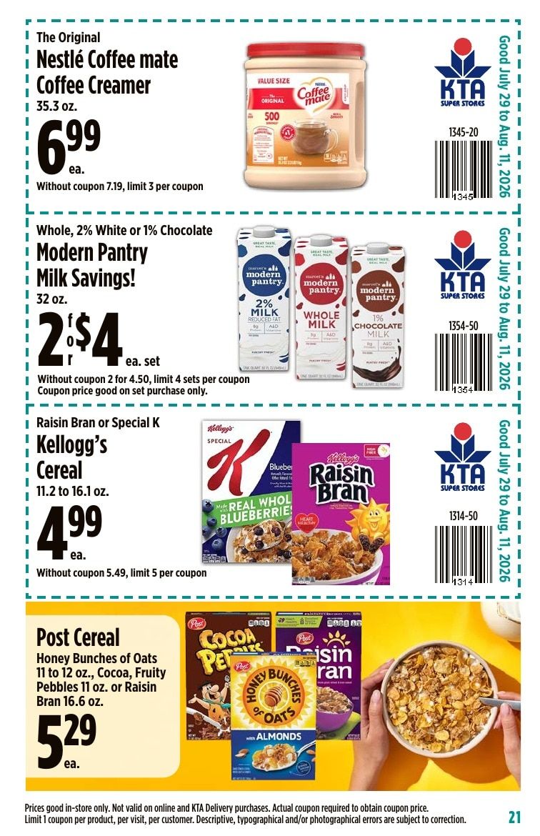 KTA Super Stores Coupon Book Weekly Ad July 29 - August 11, 2026