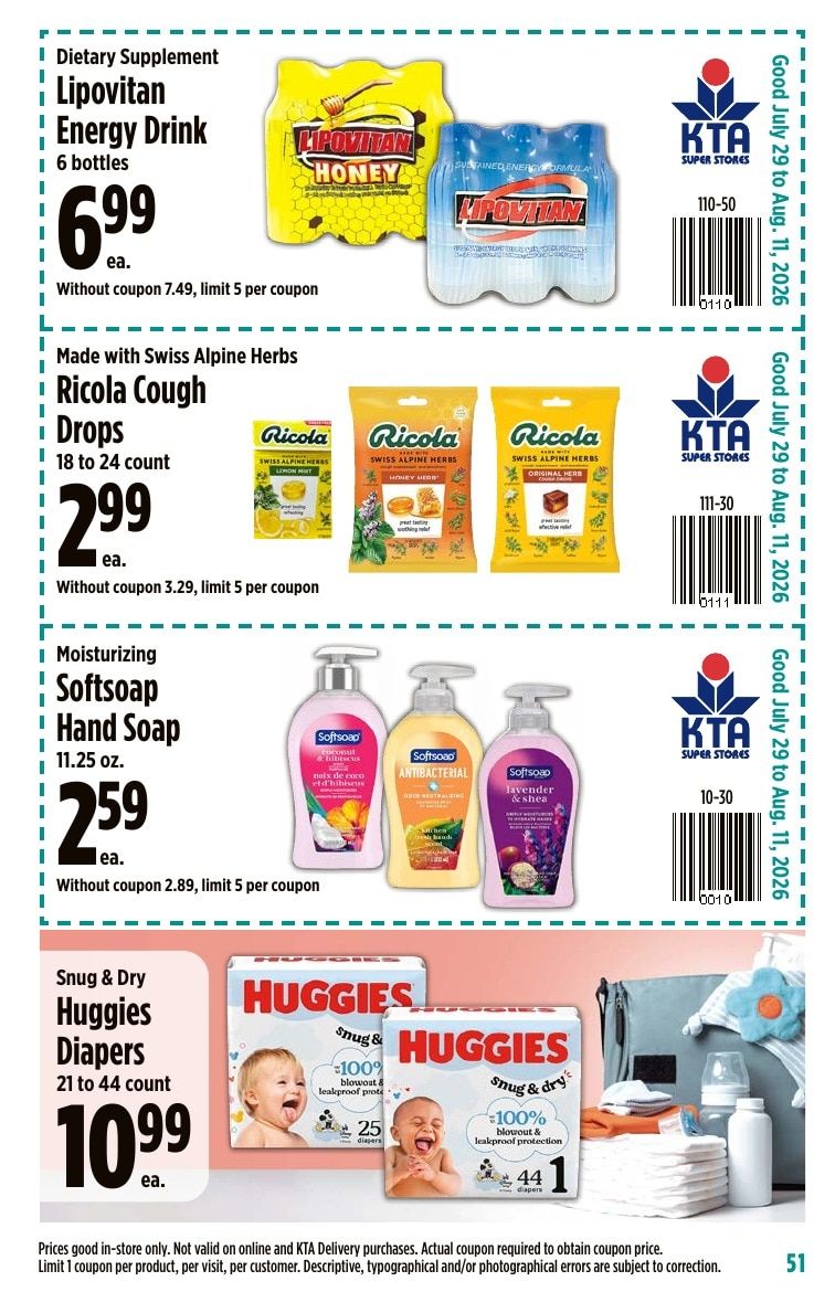 KTA Super Stores Coupon Book Weekly Ad July 29 - August 11, 2026