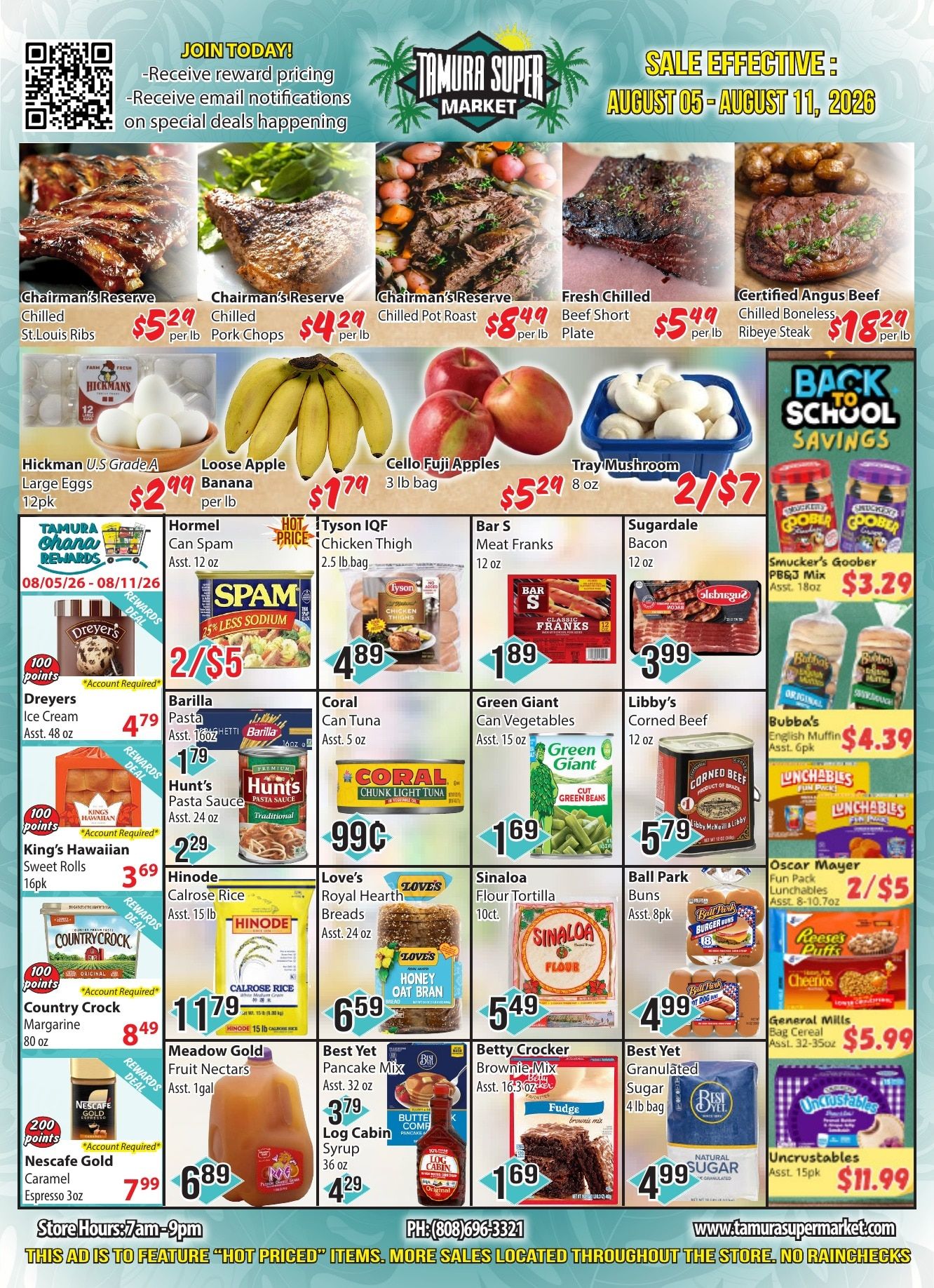 Tamura Super Market Weekly Ad August 5 - 11, 2026