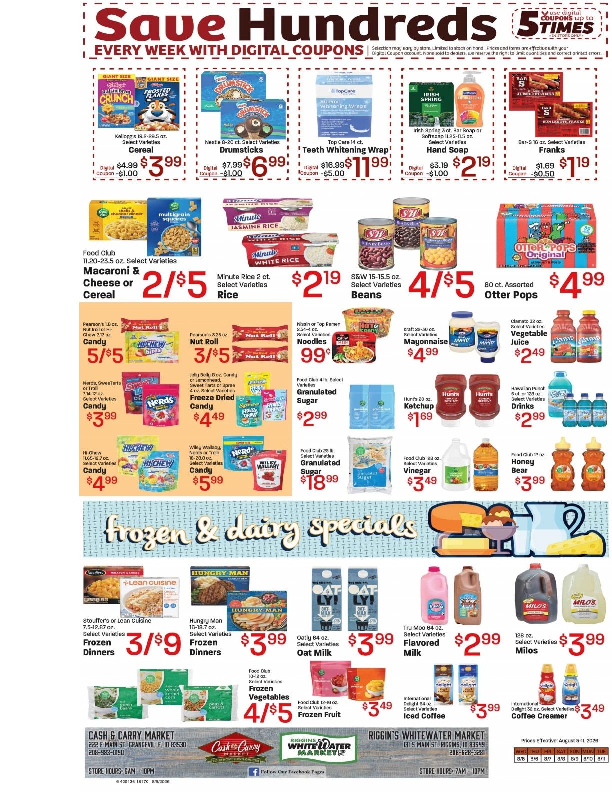 Cash & Carry Foods Weekly Ad August 5 - 11, 2026