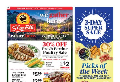 ShopRite (1905 Sunrise Hwy, Bay Shore, NY) Weekly Ad August 9 - 15, 2026