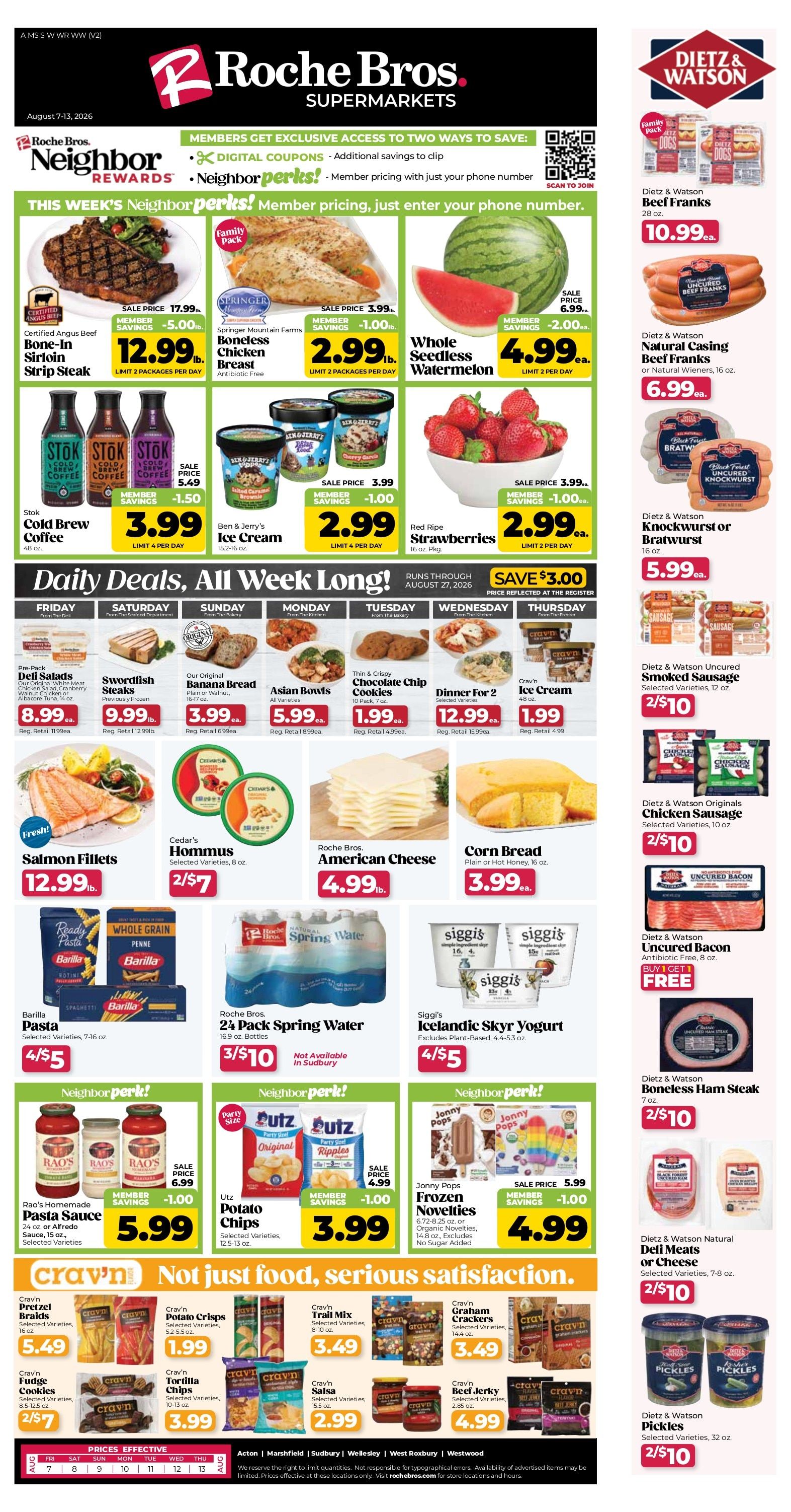 Roche Bros. Beer + Wine Weekly Ad August 7 - September 10, 2026
